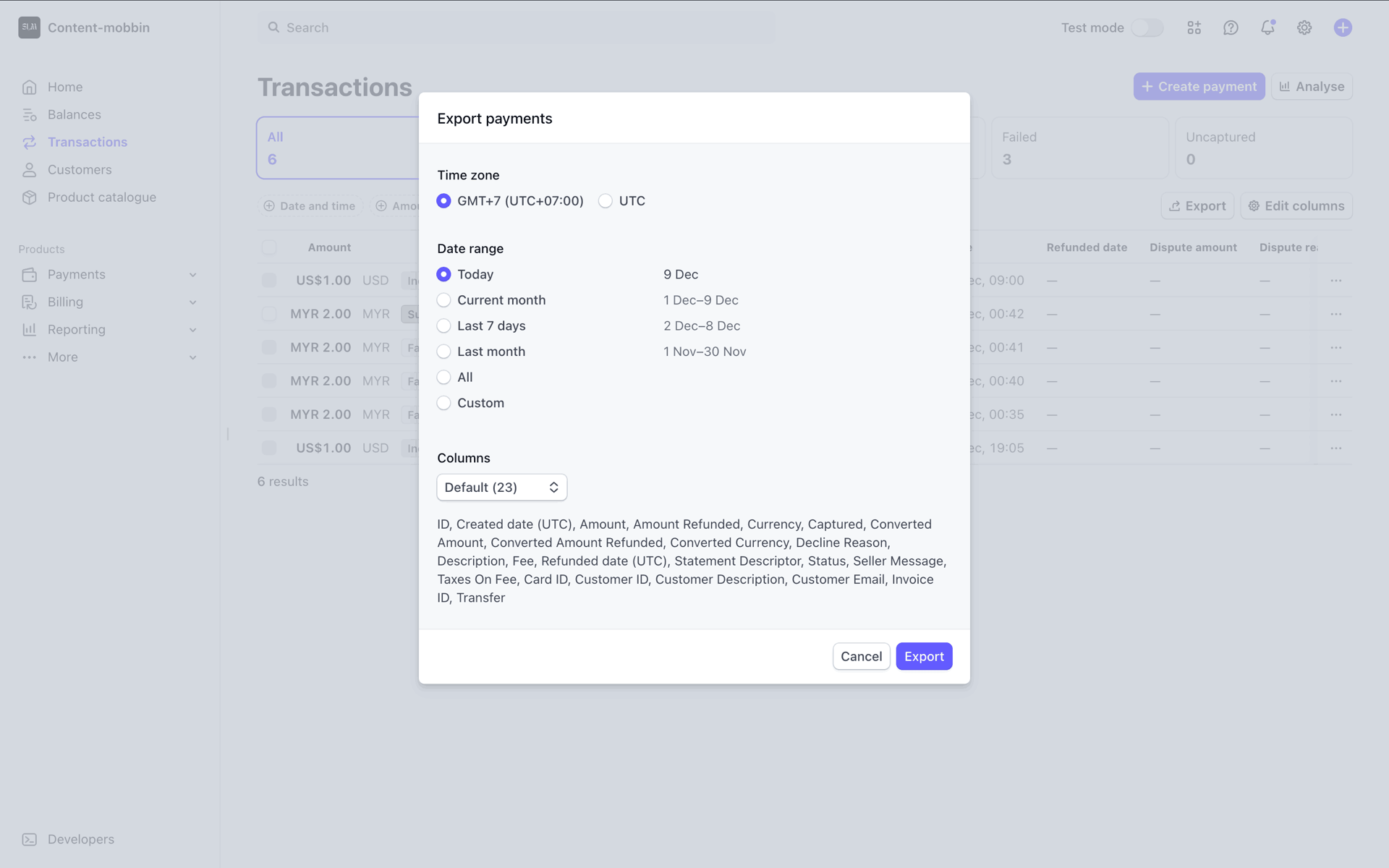 Stripe Web Business interface screenshot 21