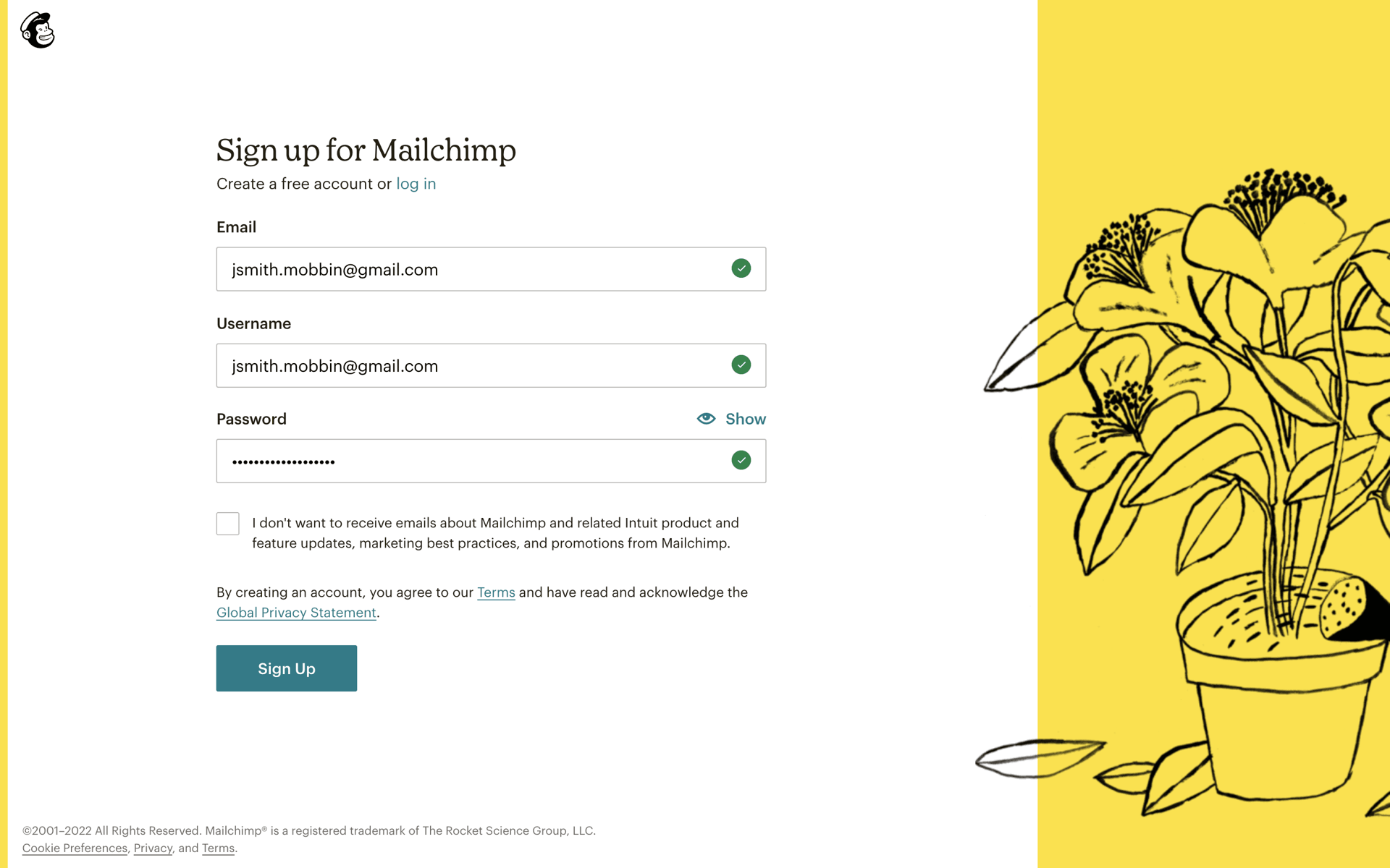 Mailchimp Web Business interface screenshot 6