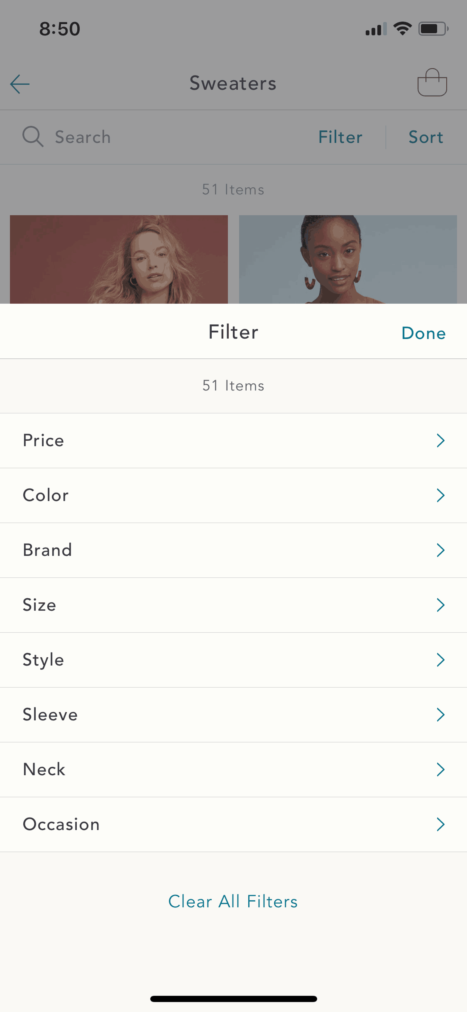 Anthropologie iOS Shopping interface screenshot 17