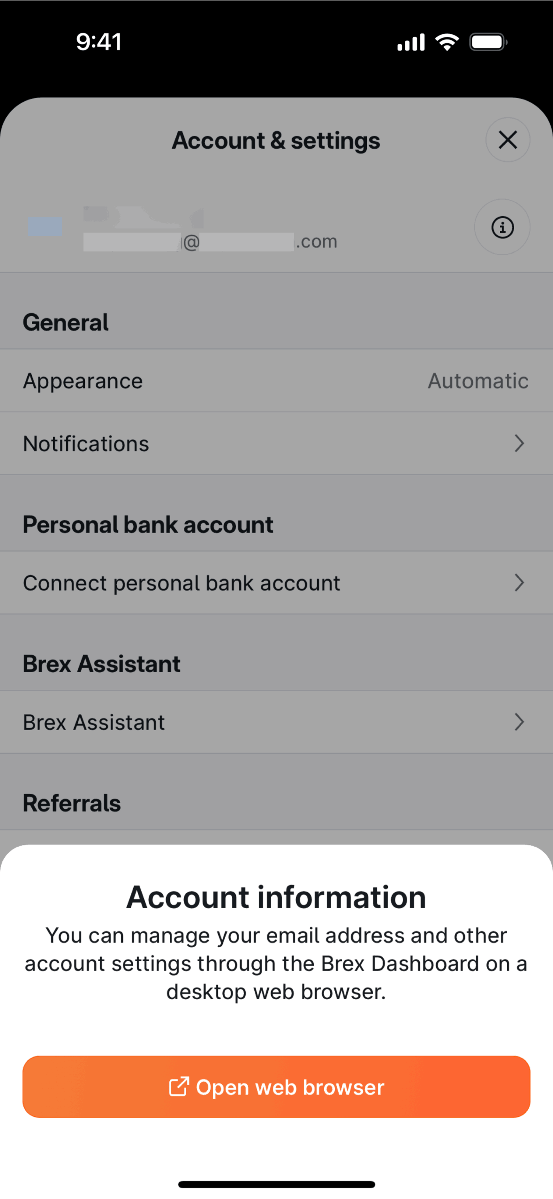Brex iOS Business interface screenshot 9