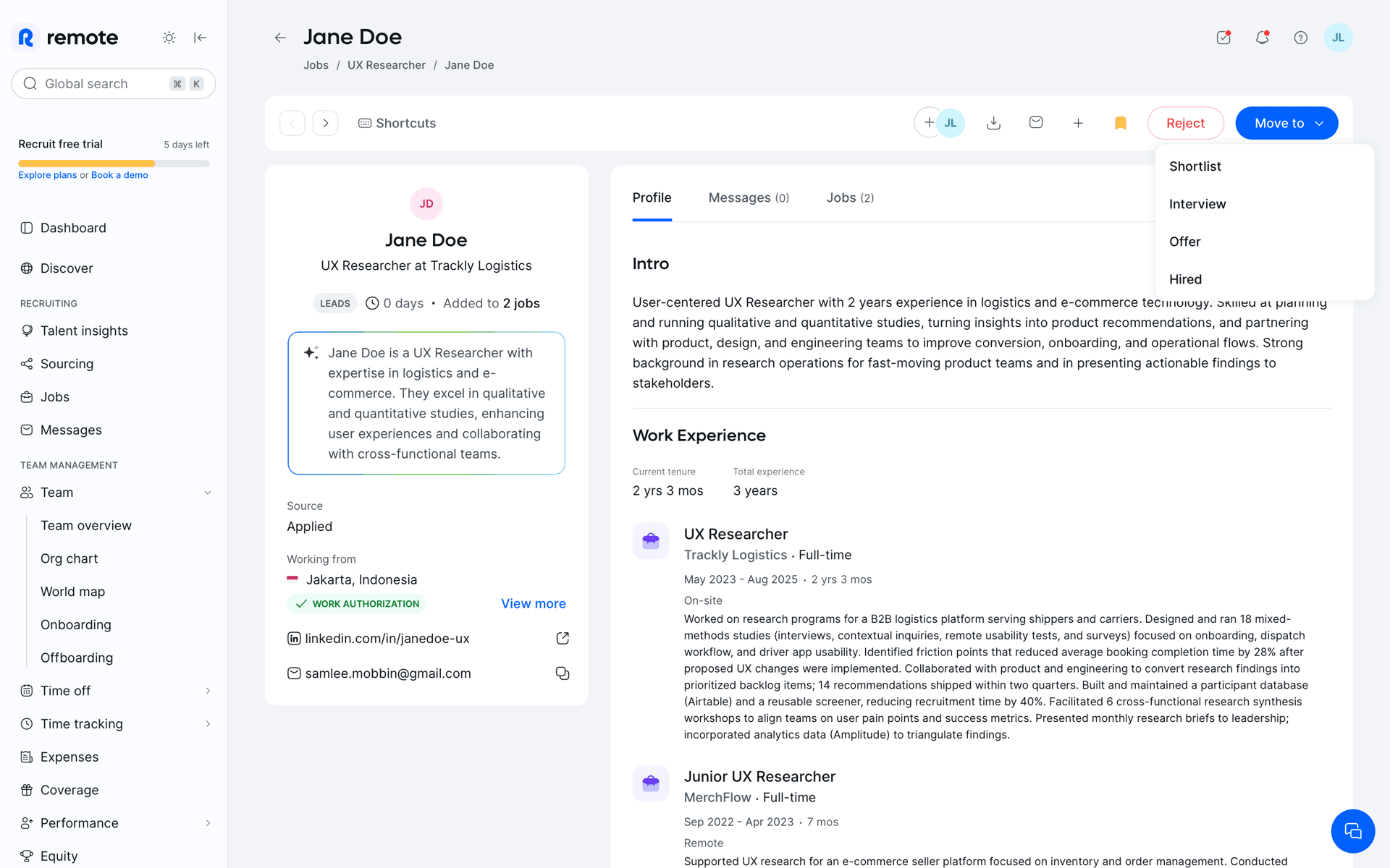 Remote Web Business interface screenshot 20