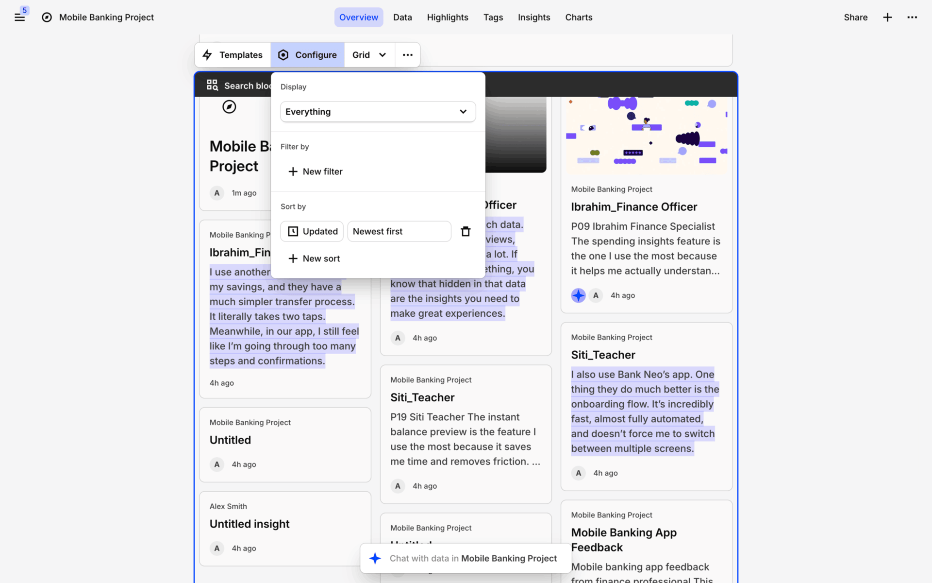 Dovetail Web Business interface screenshot 19