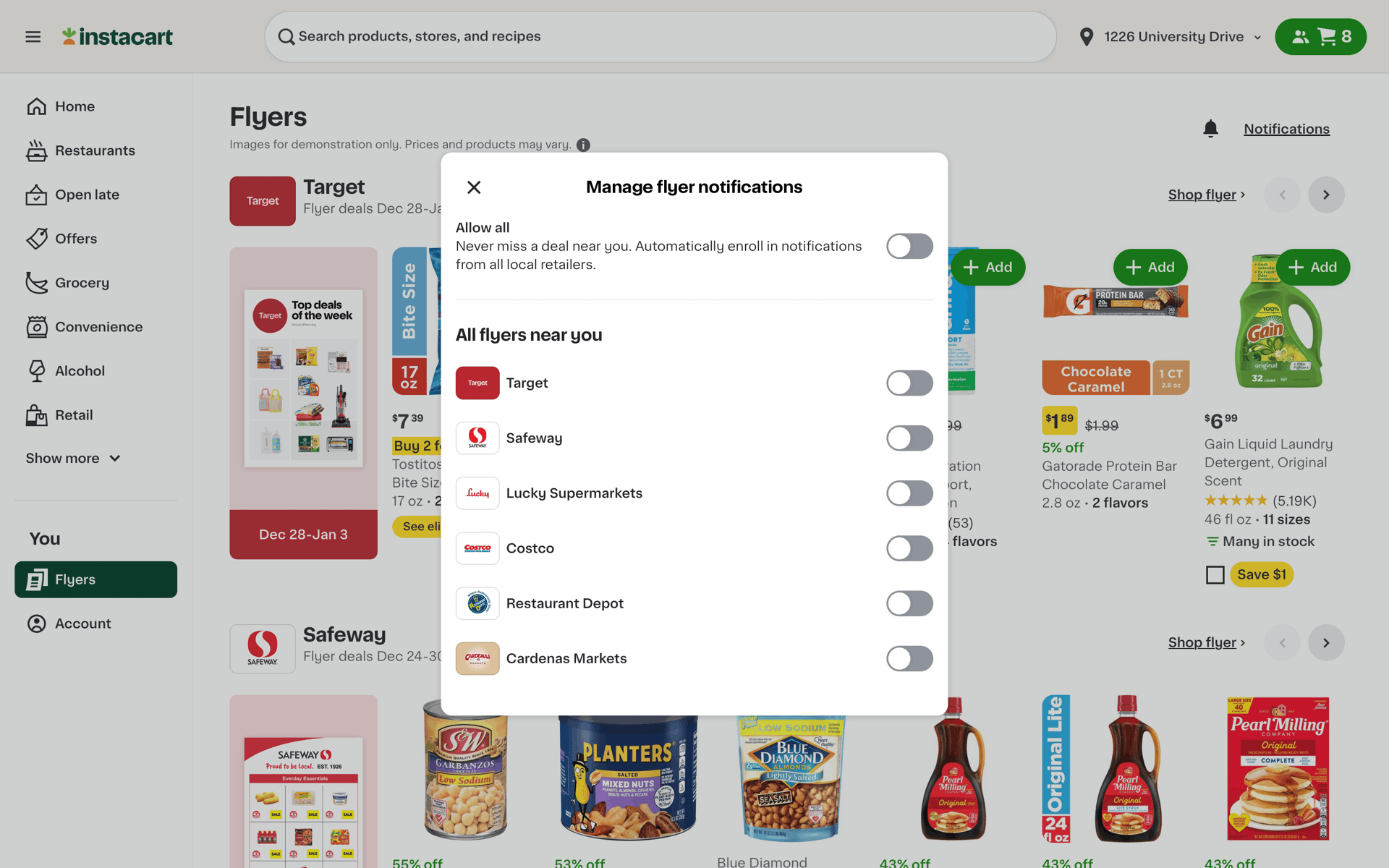 Instacart Web Shopping interface screenshot 23