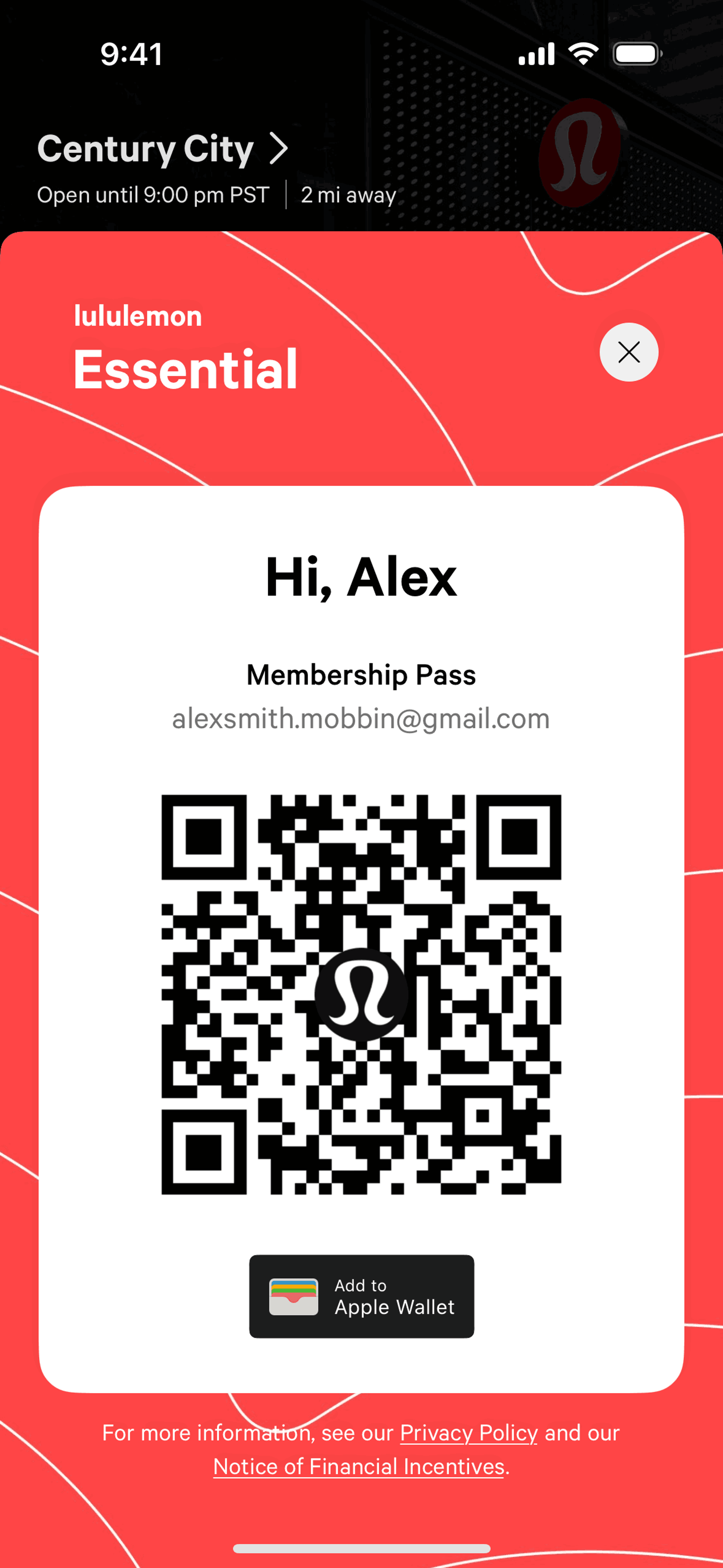lululemon iOS Shopping interface screenshot 4