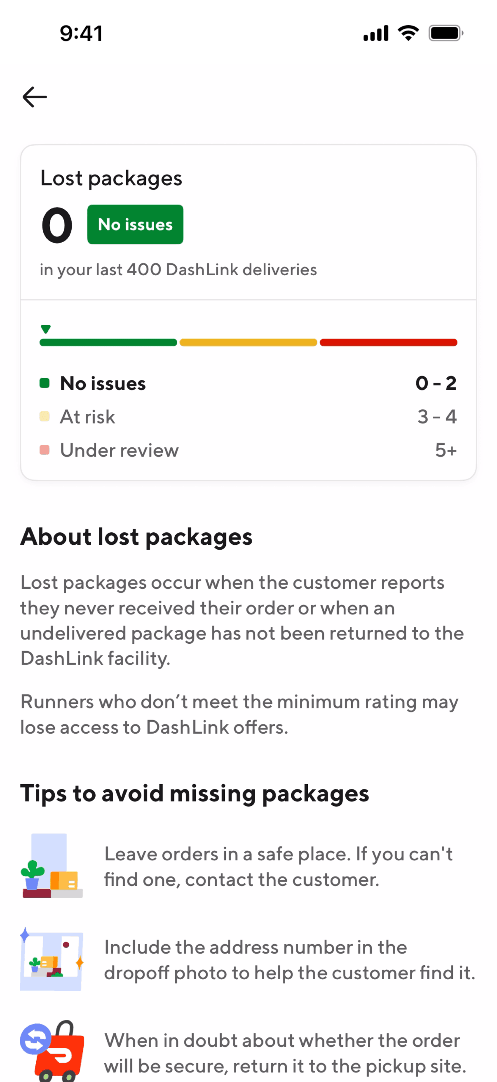 DoorDash Dasher iOS Business interface screenshot 22