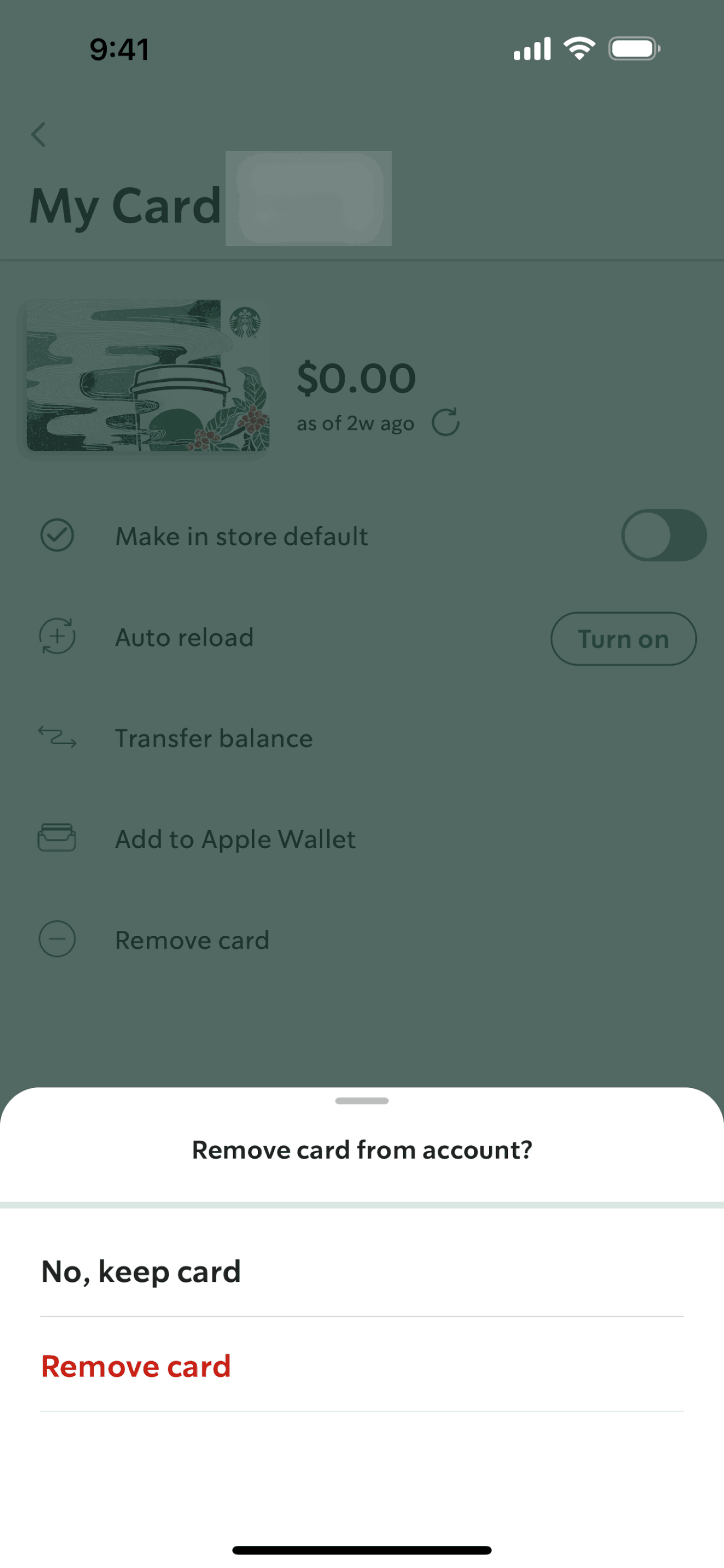 Starbucks iOS Food & Drink interface screenshot 23
