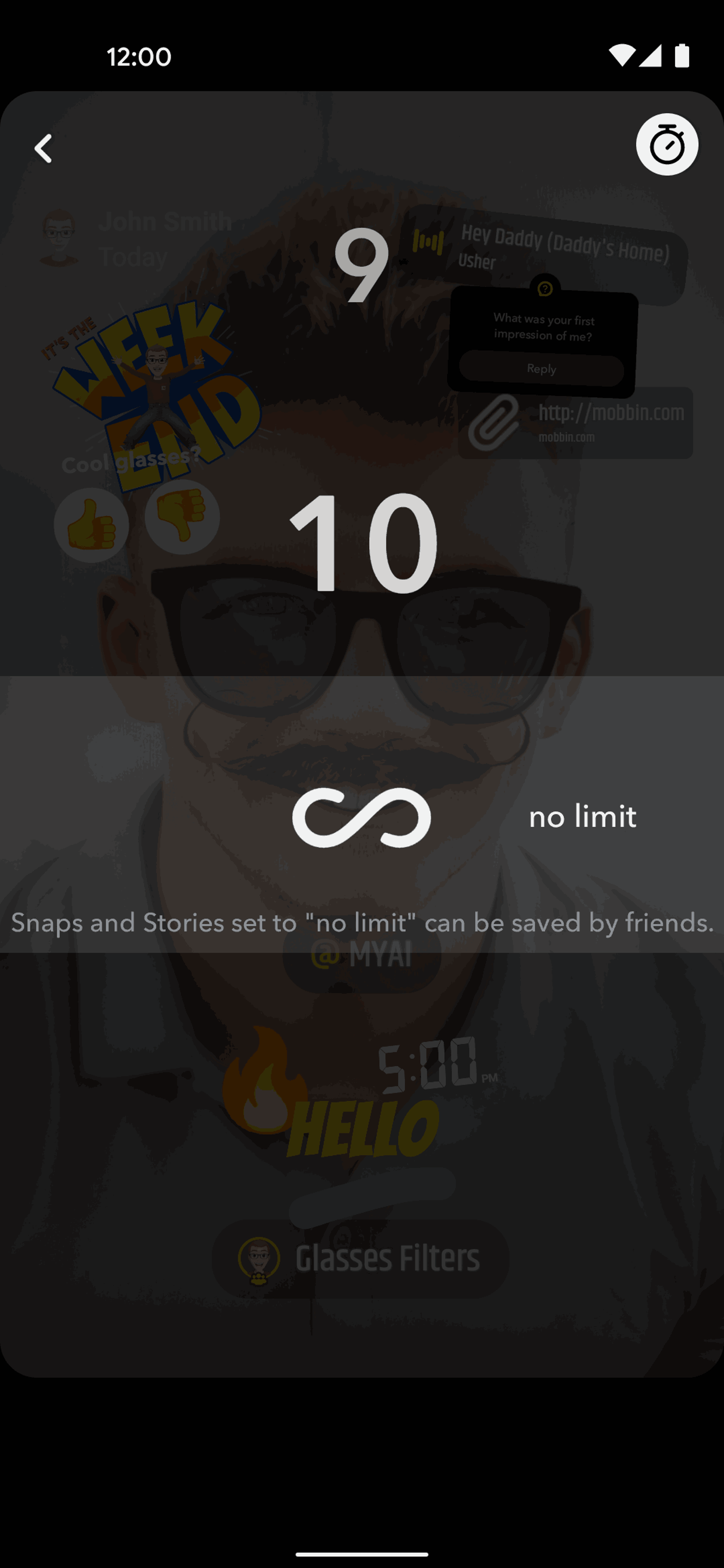 Snapchat Android Social Networking interface screenshot 23