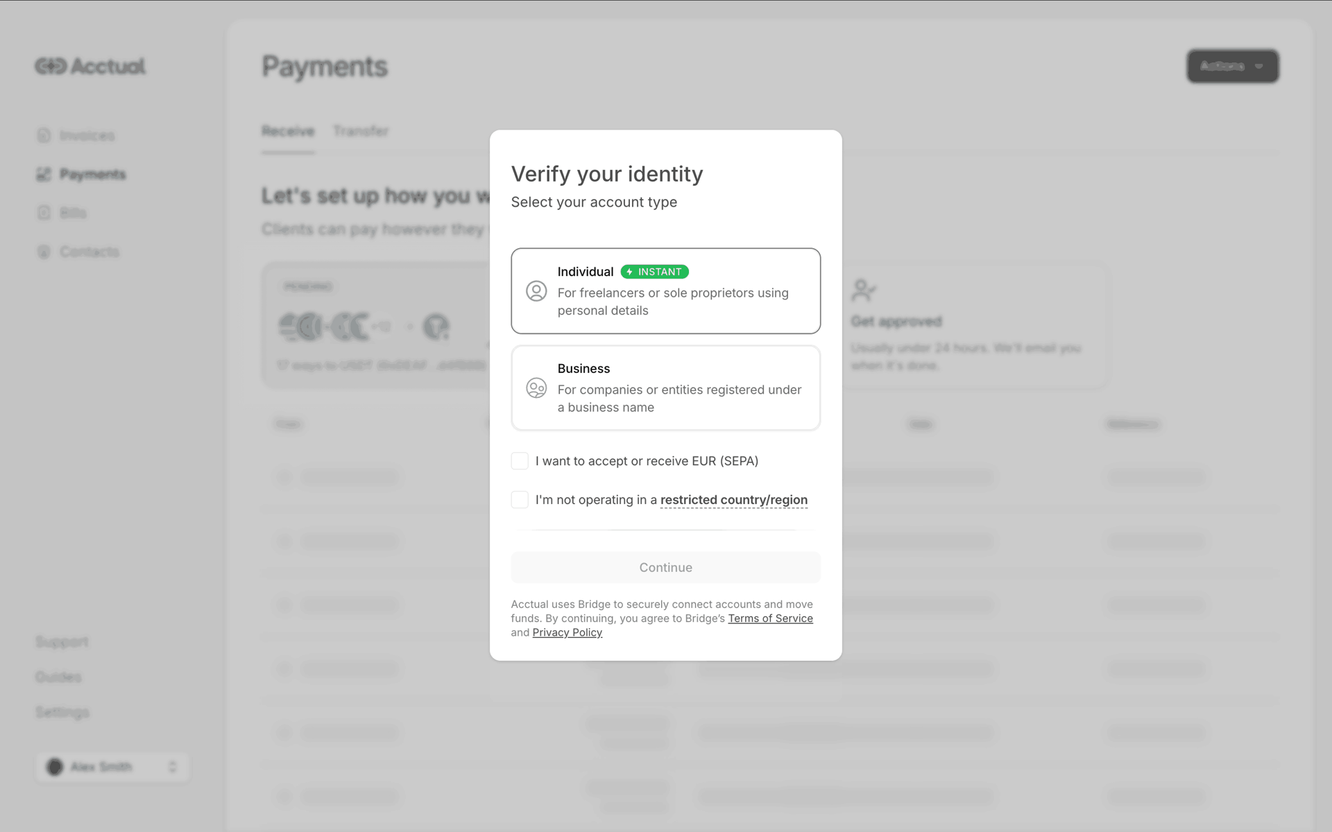 Acctual Web Finance interface screenshot 18