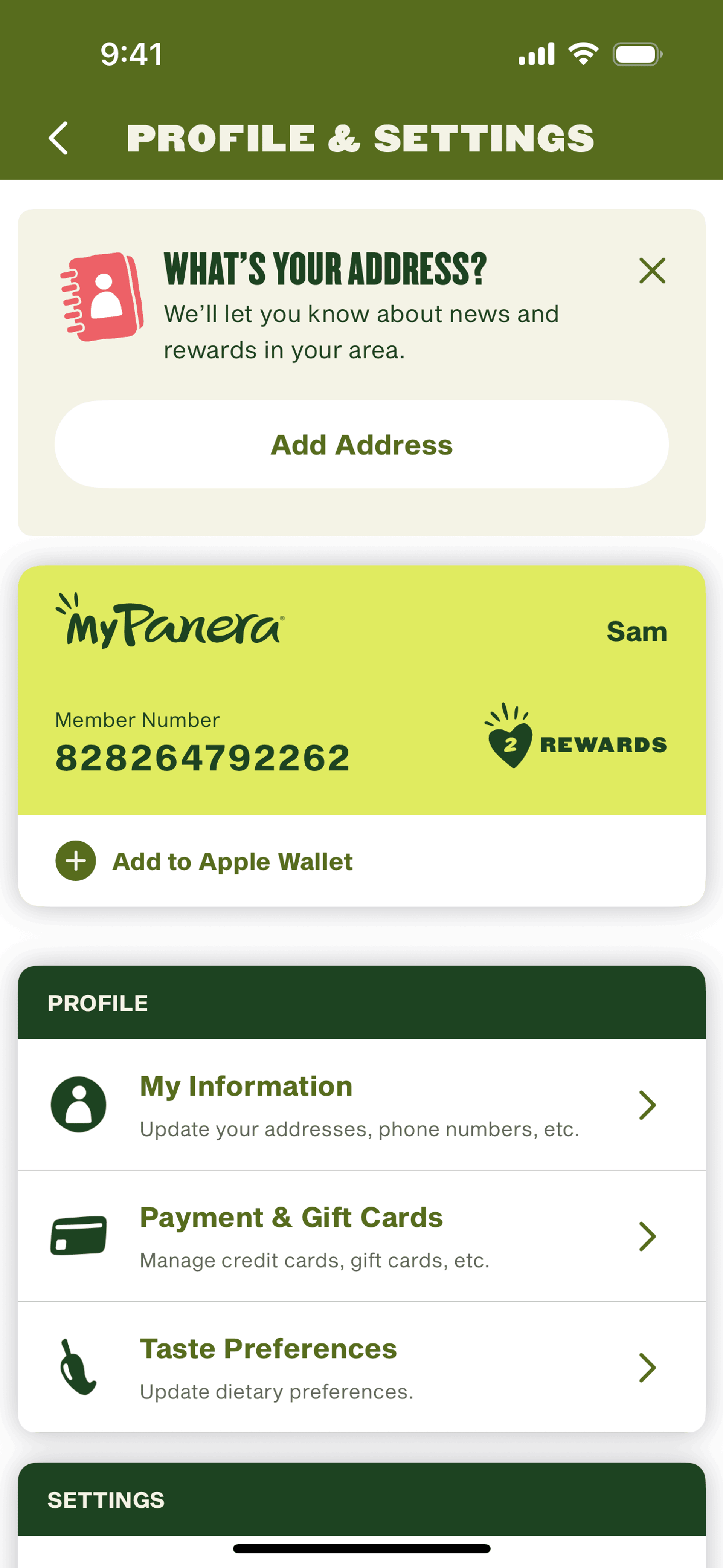 Panera Bread iOS Food & Drink interface screenshot 13