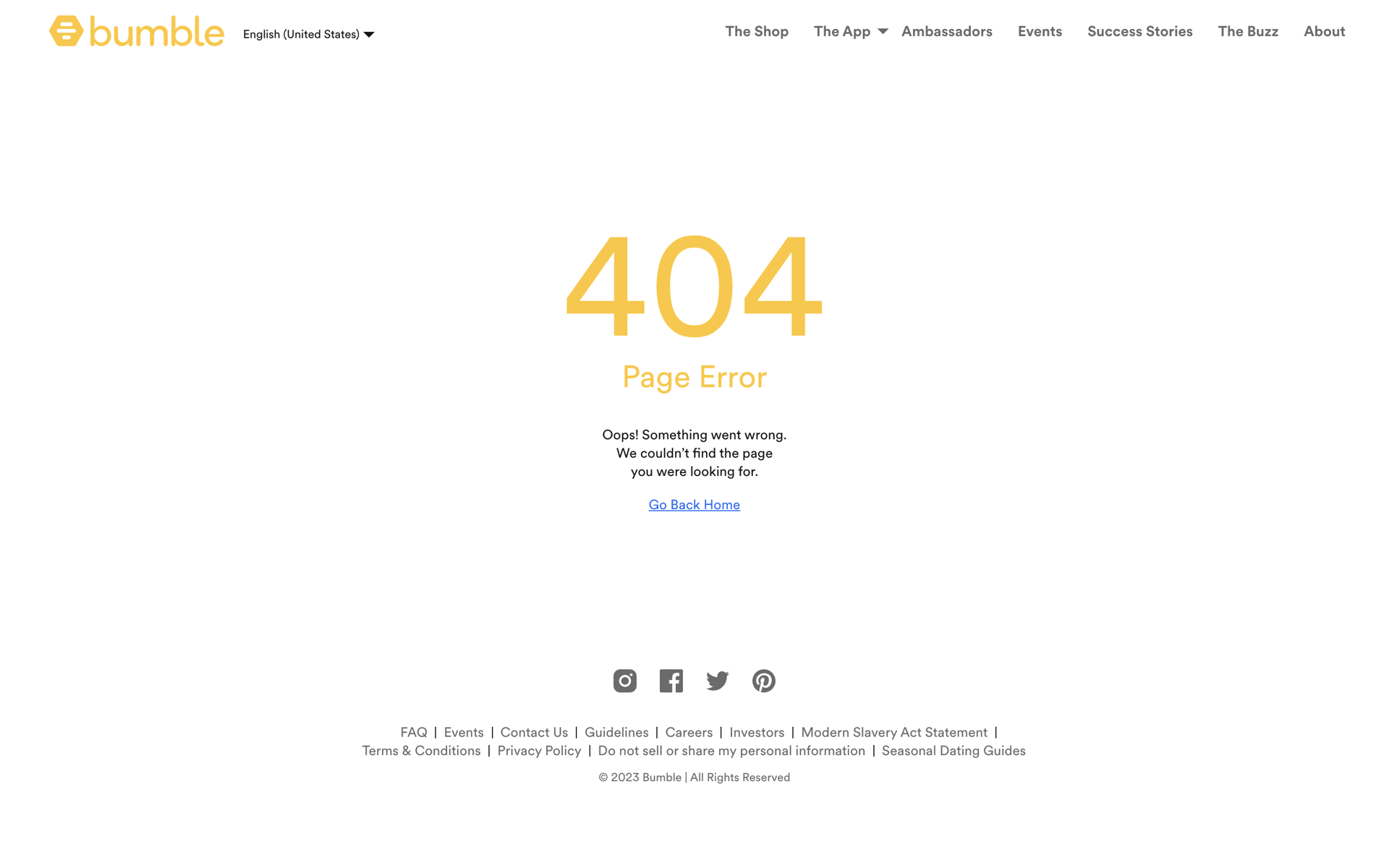 Bumble Web Lifestyle interface screenshot 4