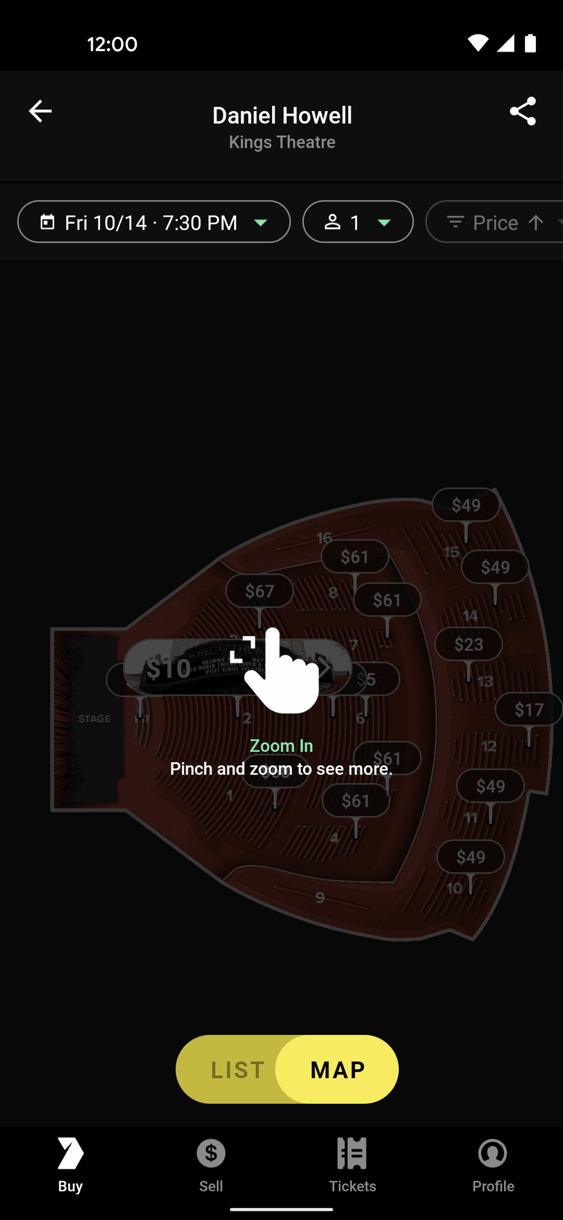 Gametime Android Entertainment interface screenshot 13