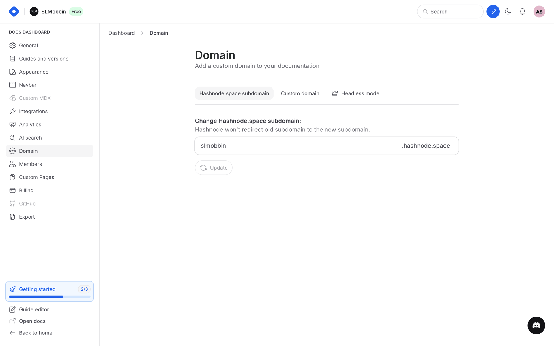 Hashnode Web Developer Tools interface screenshot 2