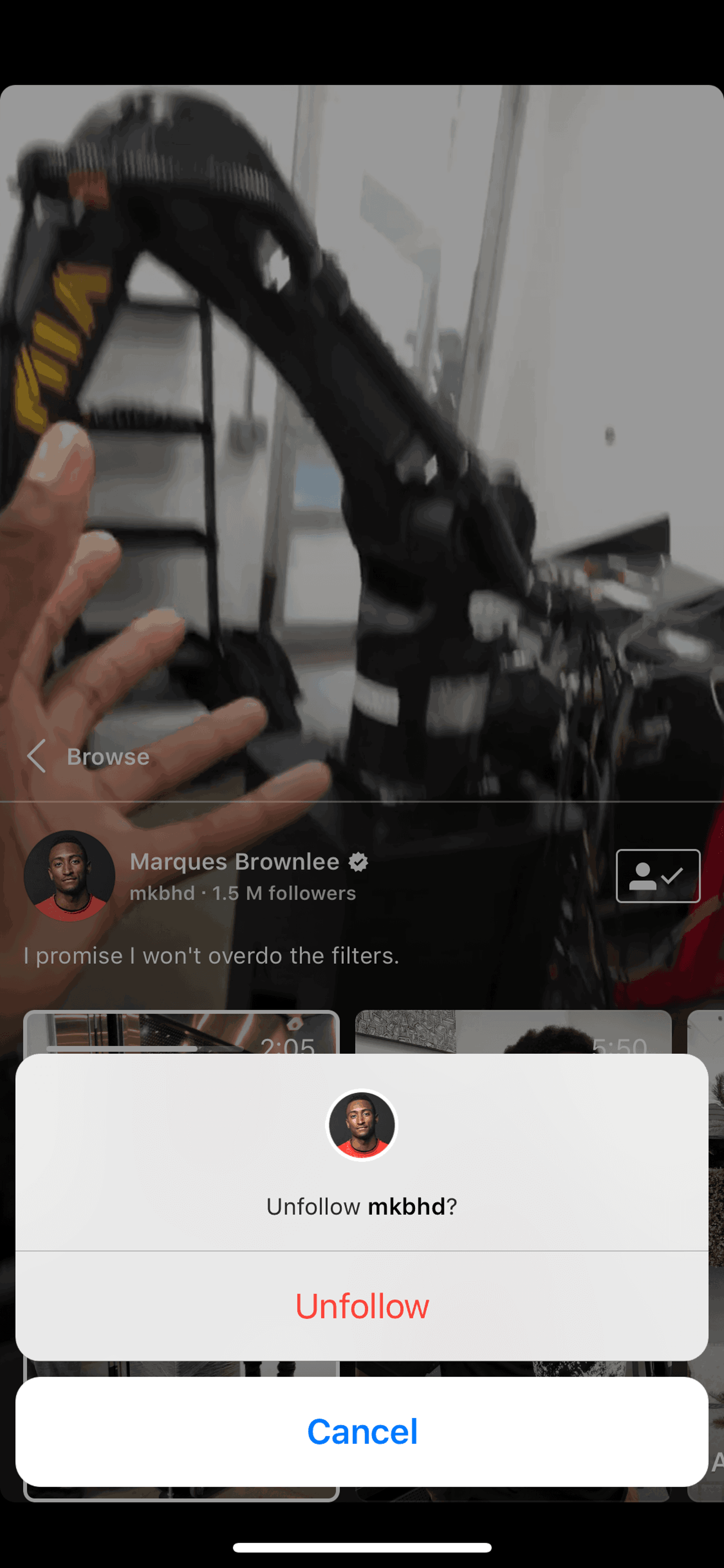 IGTV iOS Photo & Video interface screenshot 13