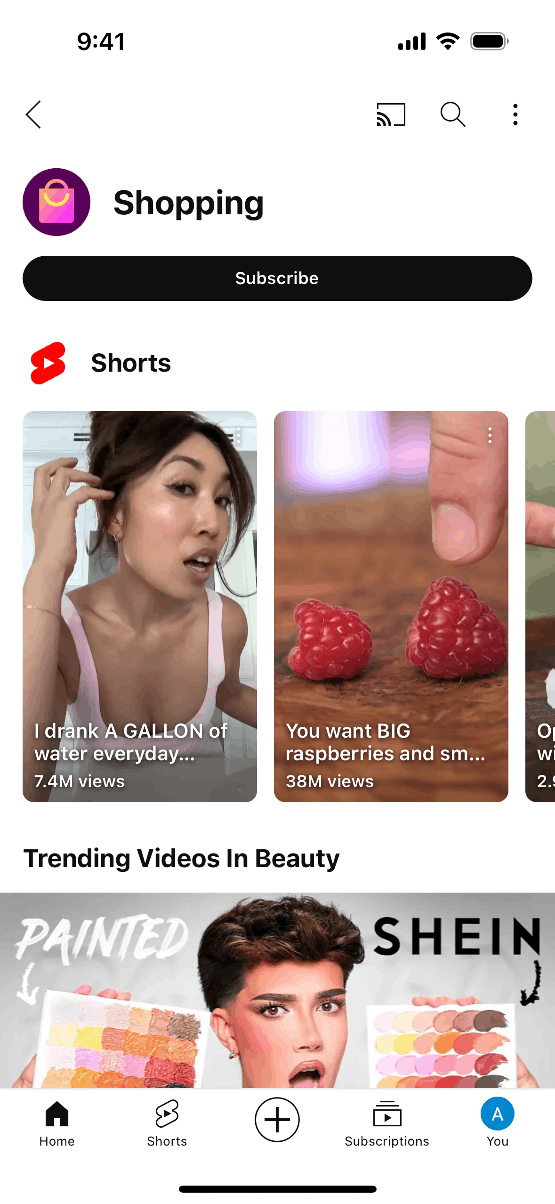 YouTube iOS Photo & Video interface screenshot 18
