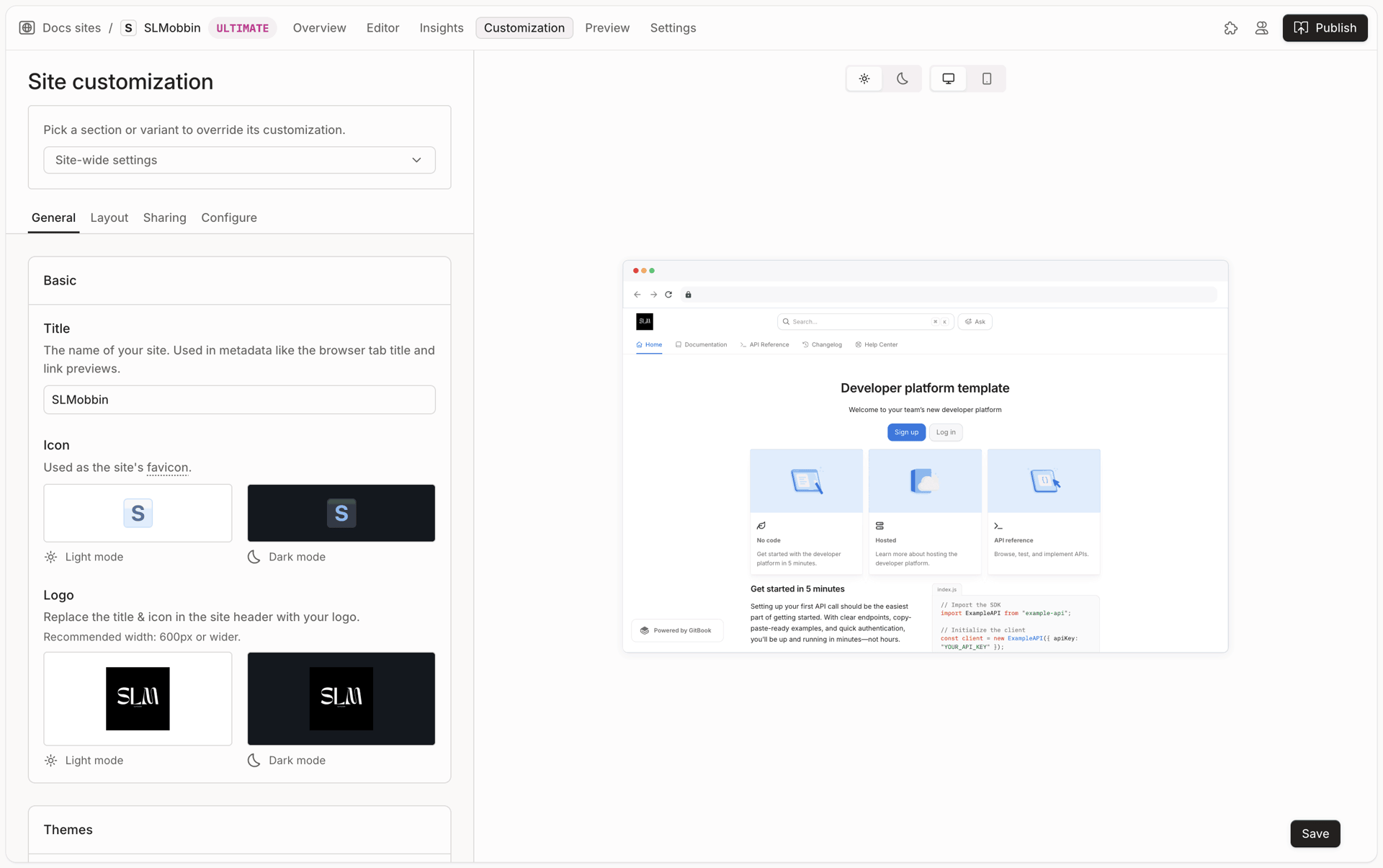 GitBook Web Developer Tools interface screenshot 3