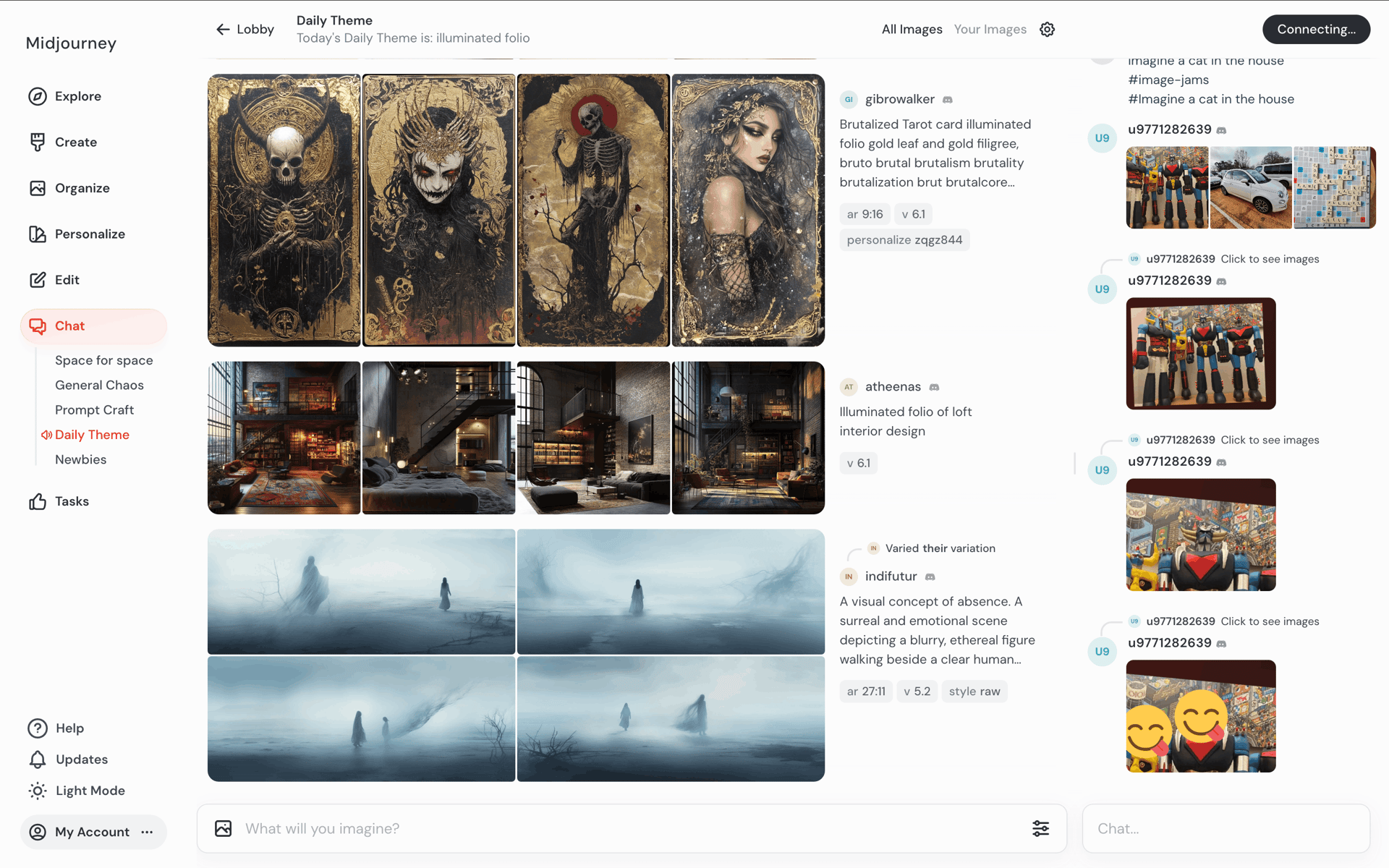 Midjourney Web AI interface screenshot 15