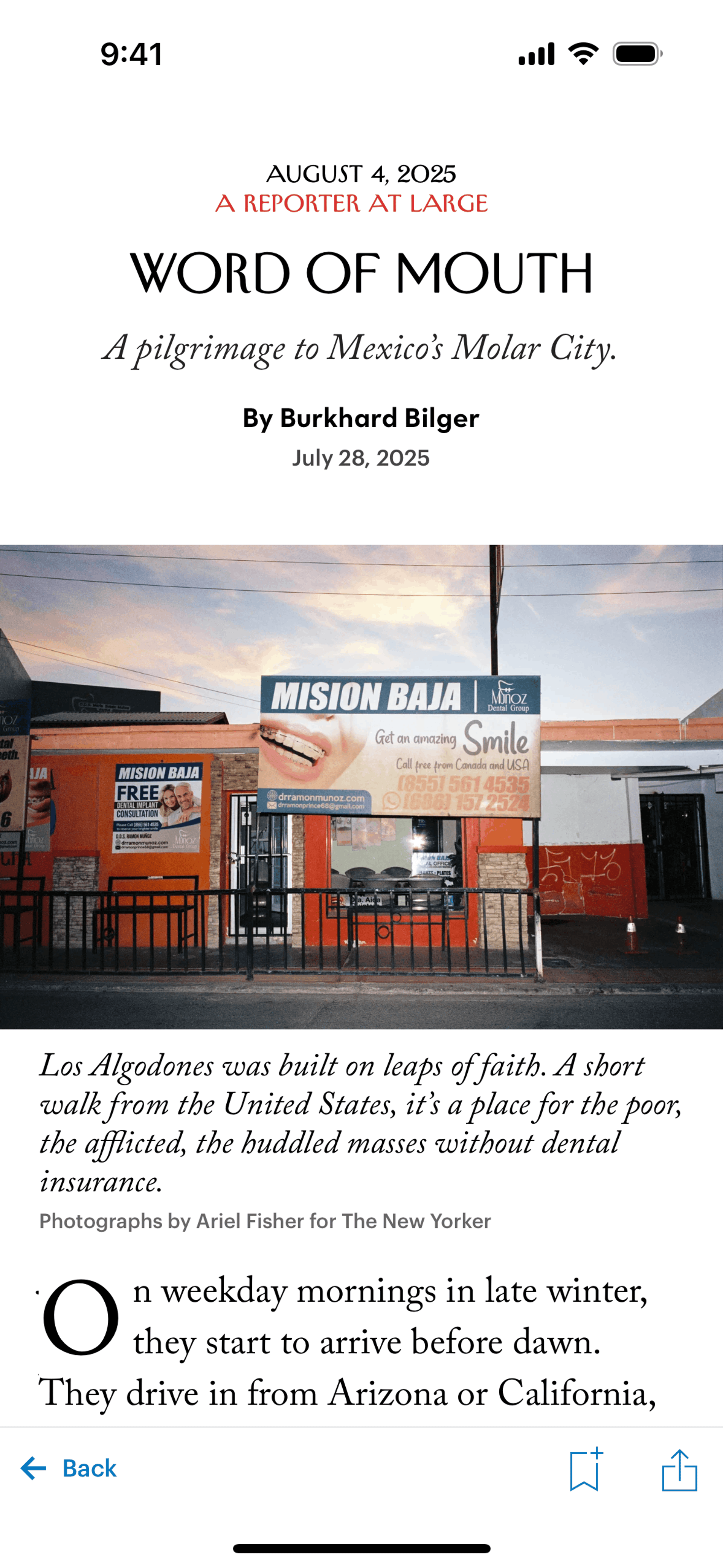 The New Yorker iOS News interface screenshot 5