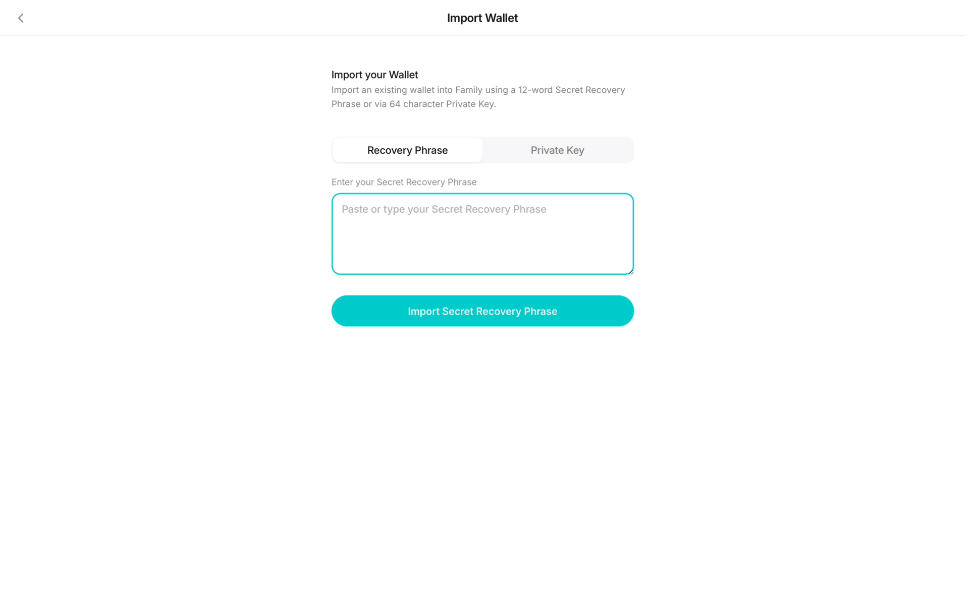 Family Web Crypto & Web3 interface screenshot 21