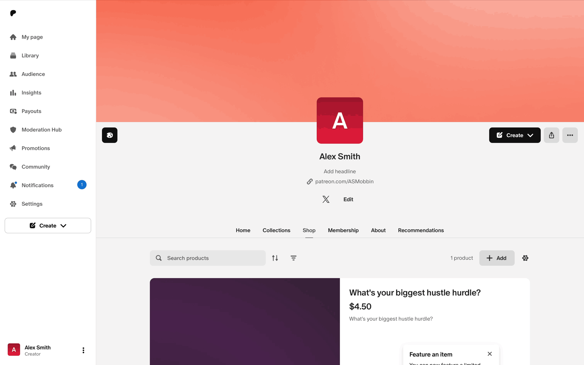 Patreon Web Social Networking interface screenshot 18
