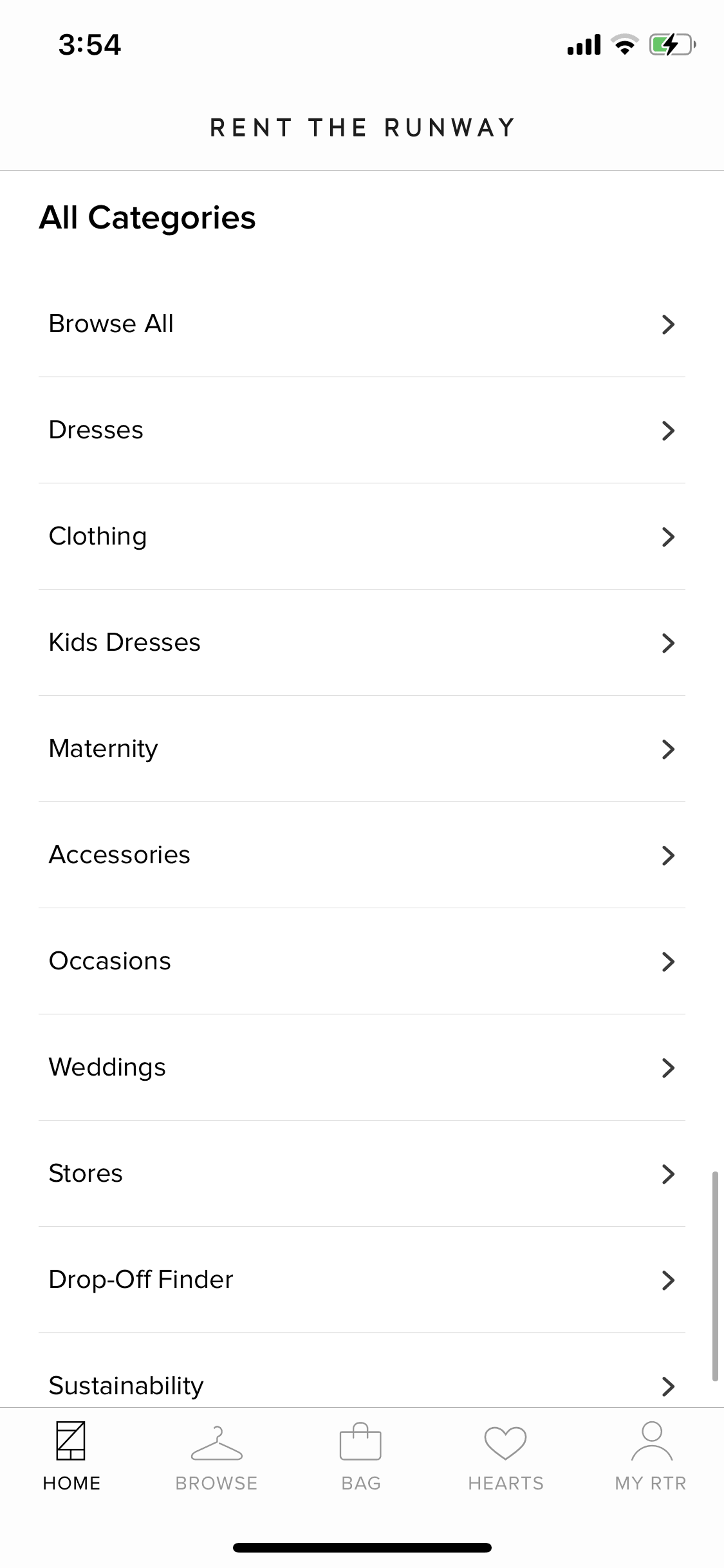 Rent the Runway iOS Shopping interface screenshot 14