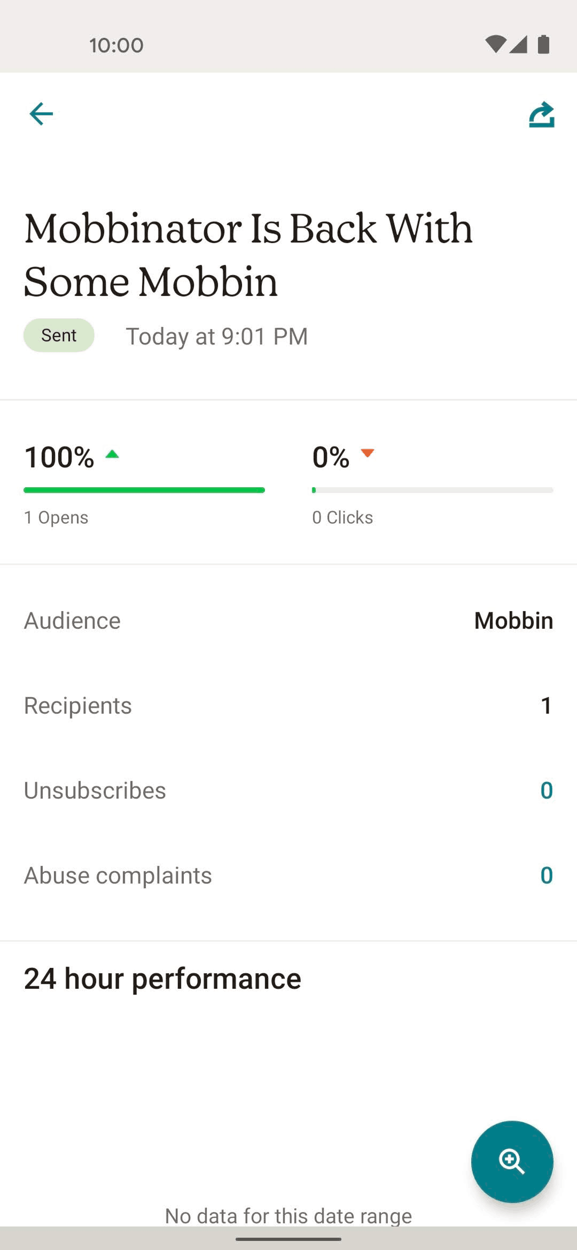 Mailchimp Android Business interface screenshot 16