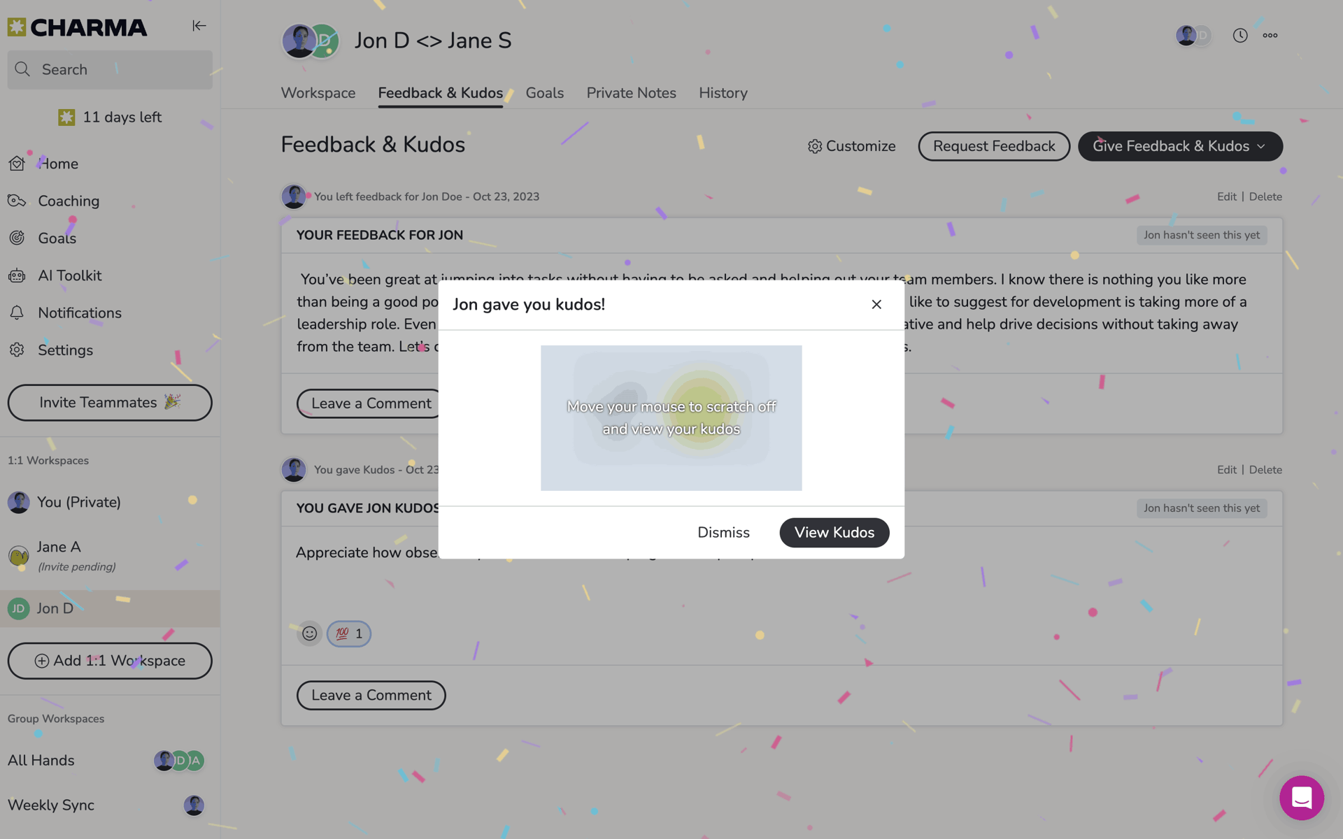 Charma Web Business interface screenshot 3