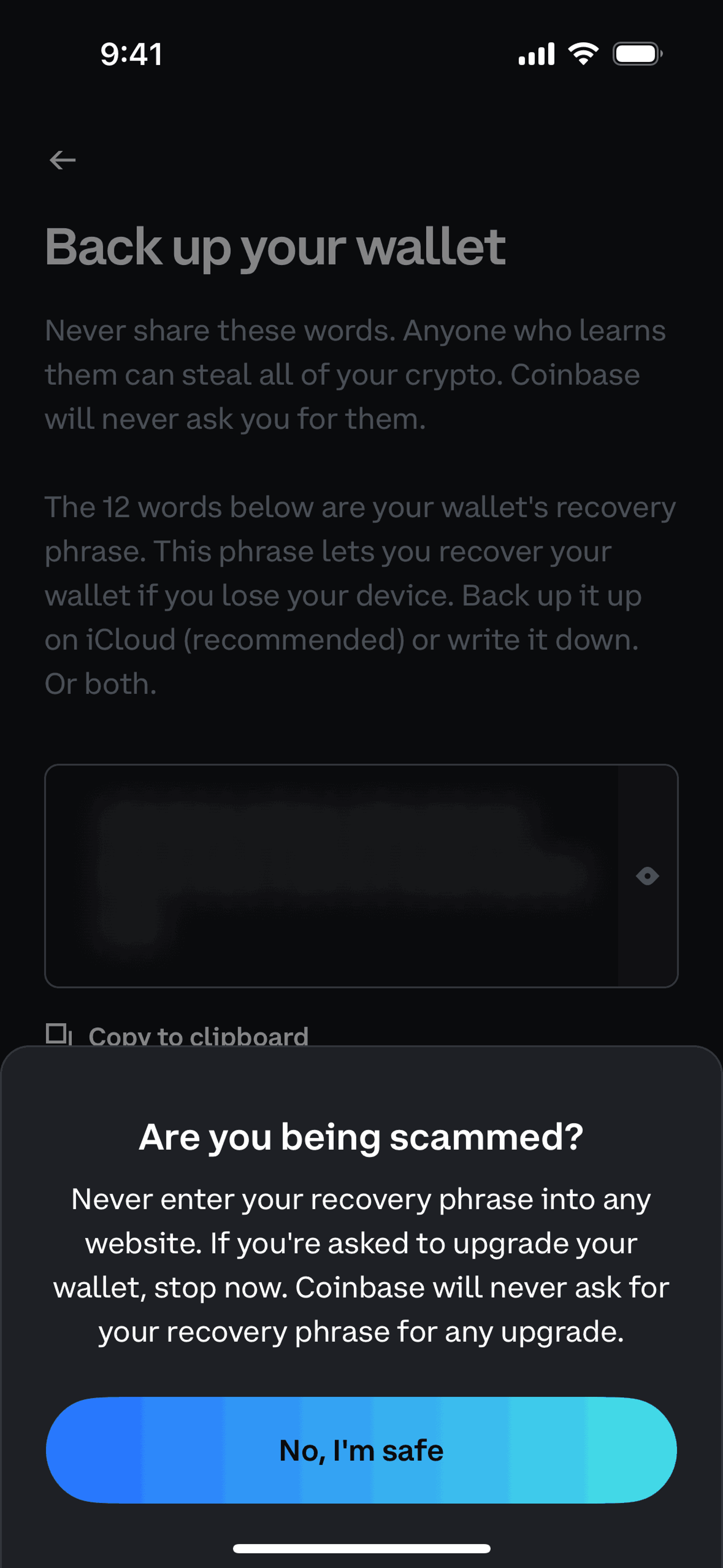 Coinbase Wallet iOS Finance interface screenshot 8