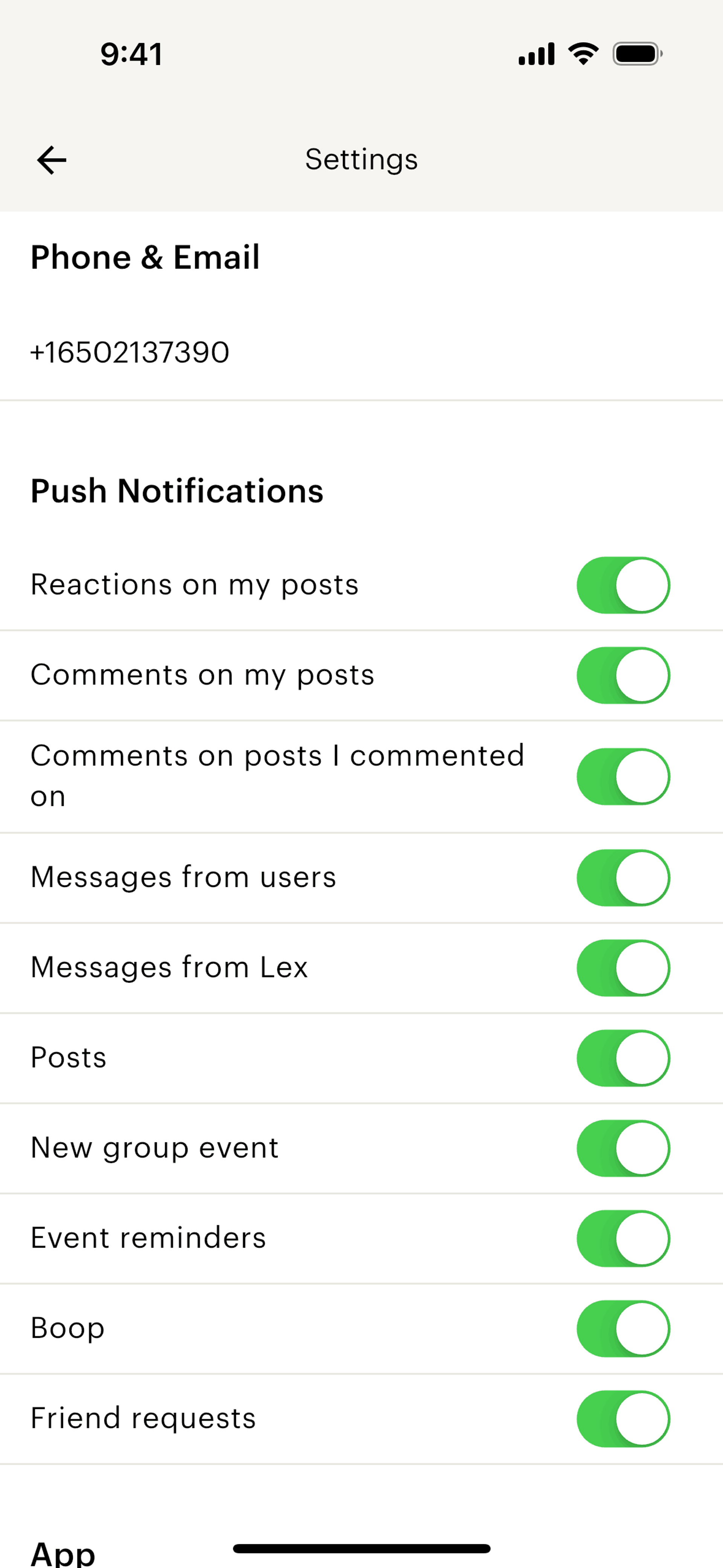 Lex iOS Social Networking interface screenshot 18