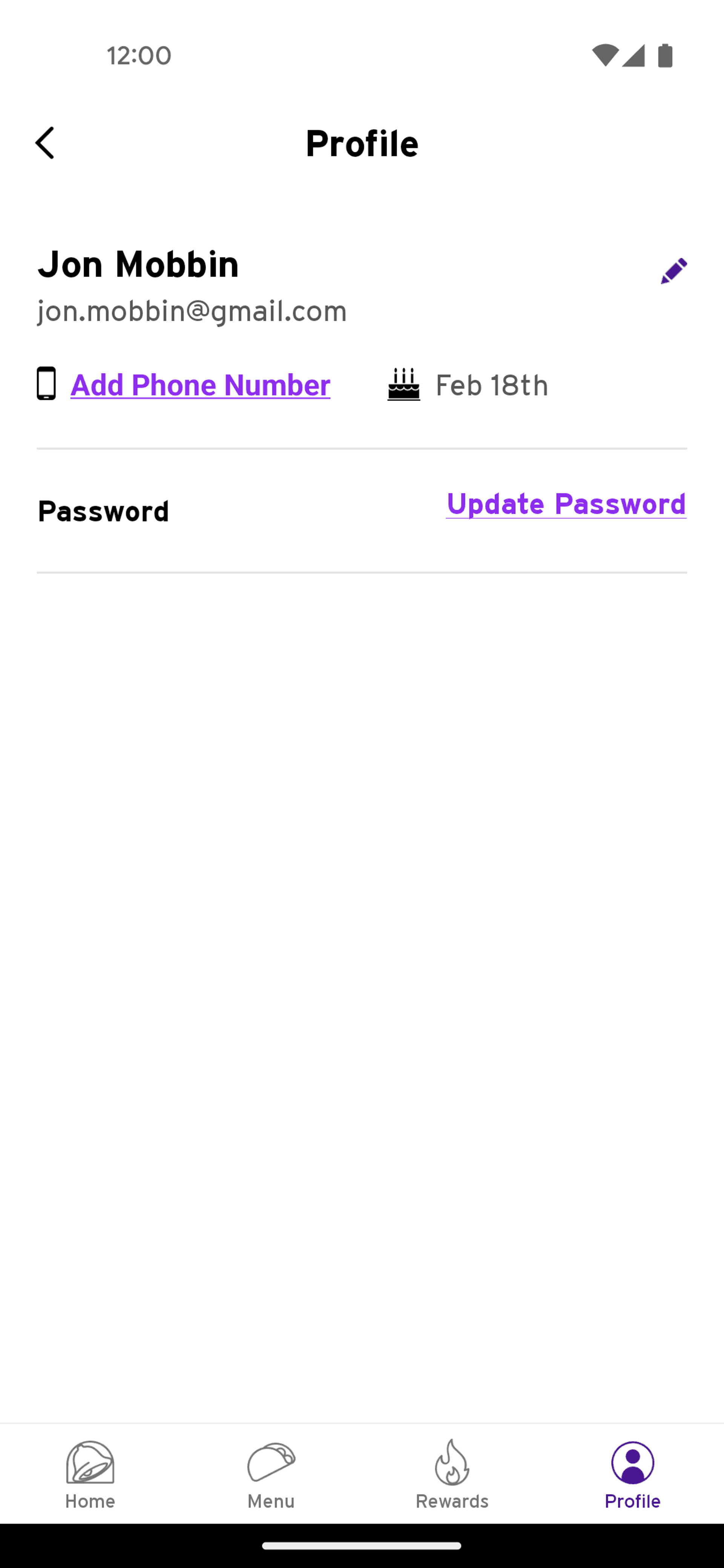 Taco Bell Android Food & Drink interface screenshot 16