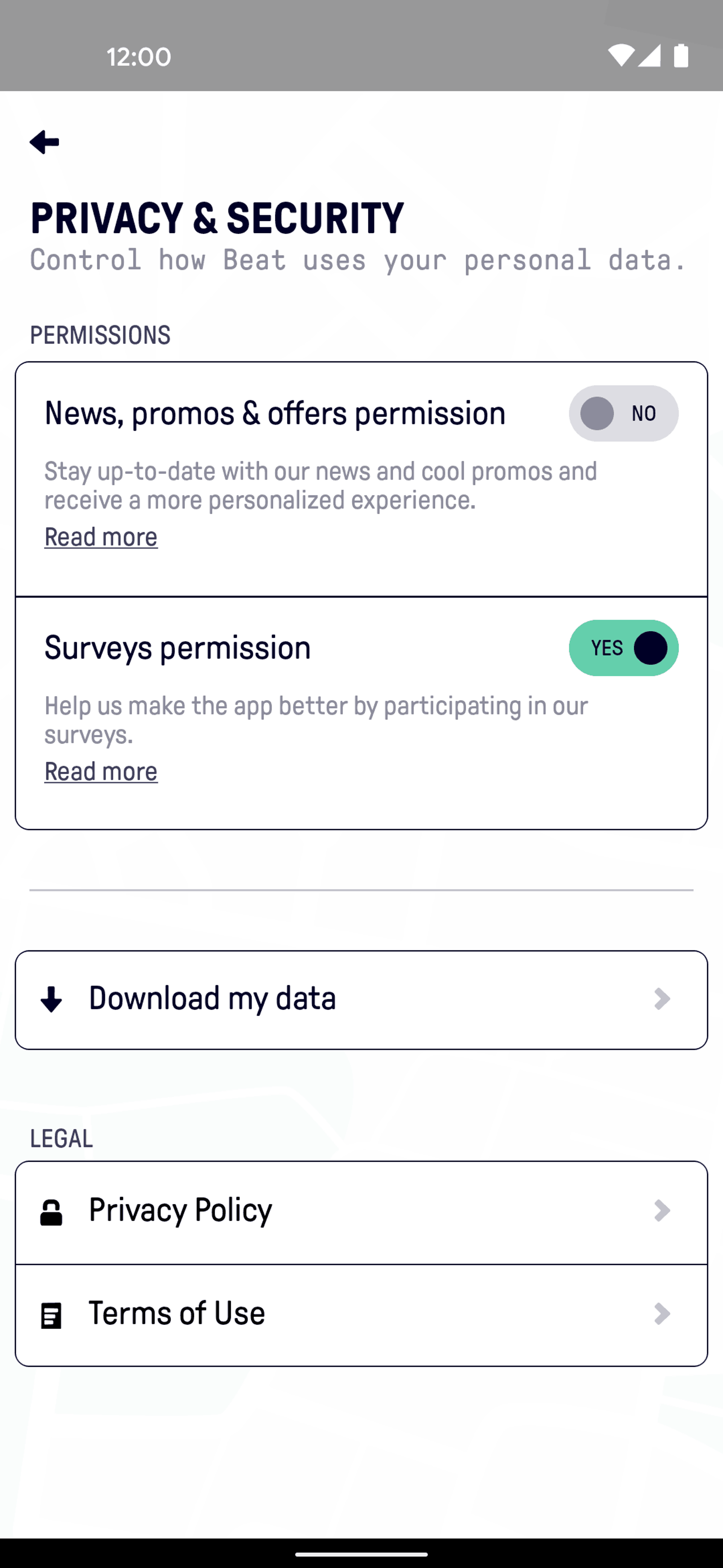 Beat Passenger Android Travel & Transportation interface screenshot 15