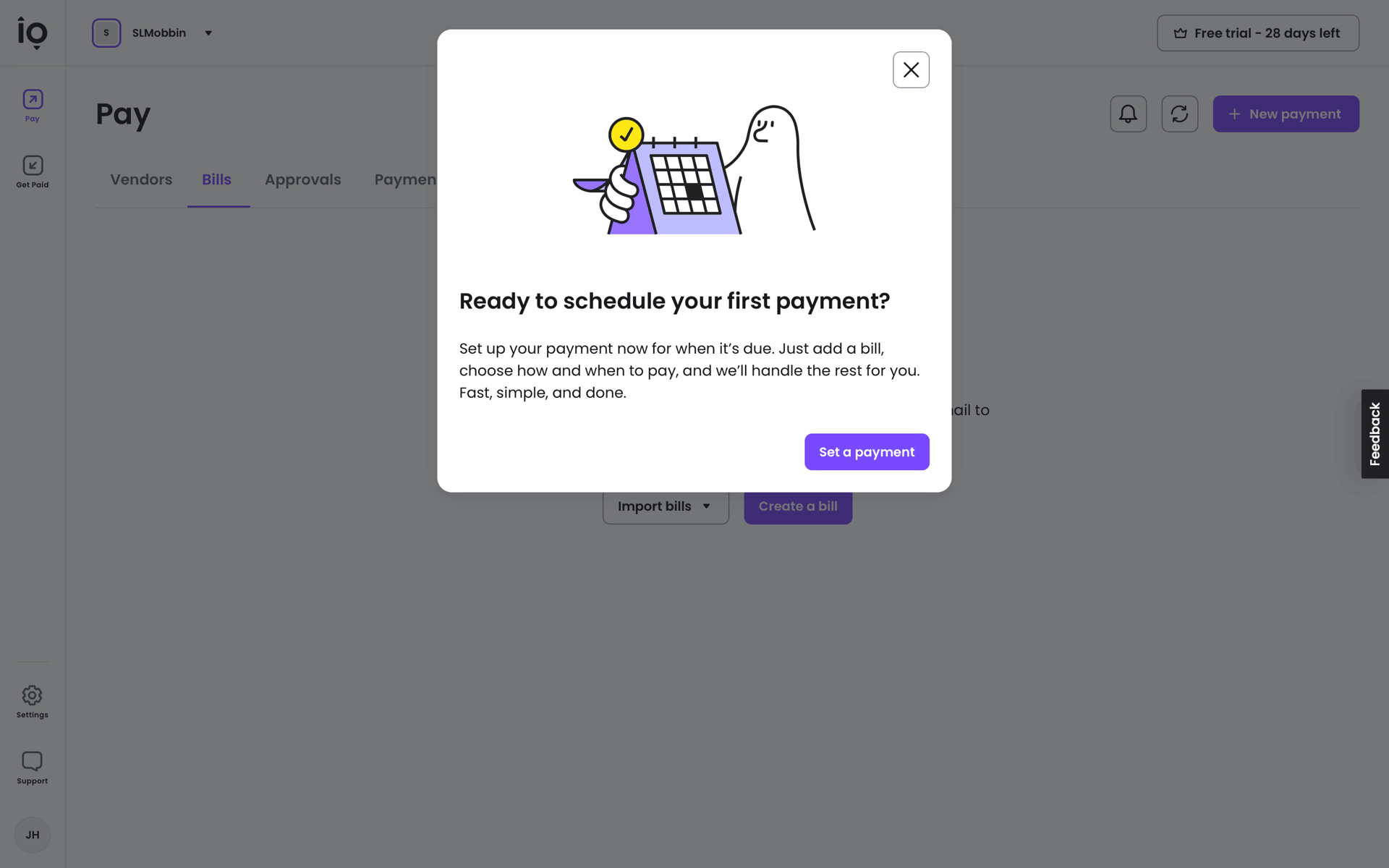 Melio Web Finance interface screenshot 9