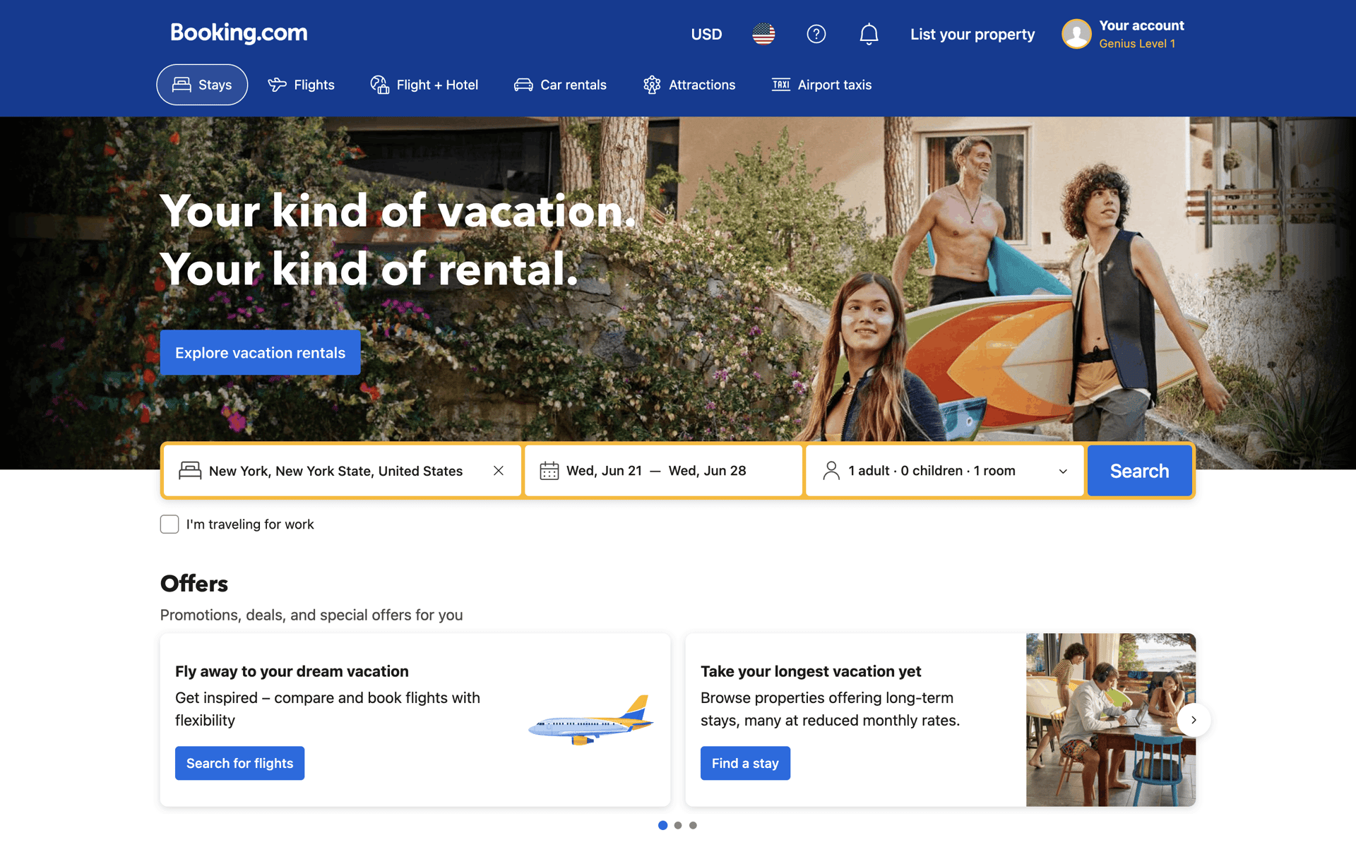 Booking.com Web Travel & Transportation interface screenshot 24