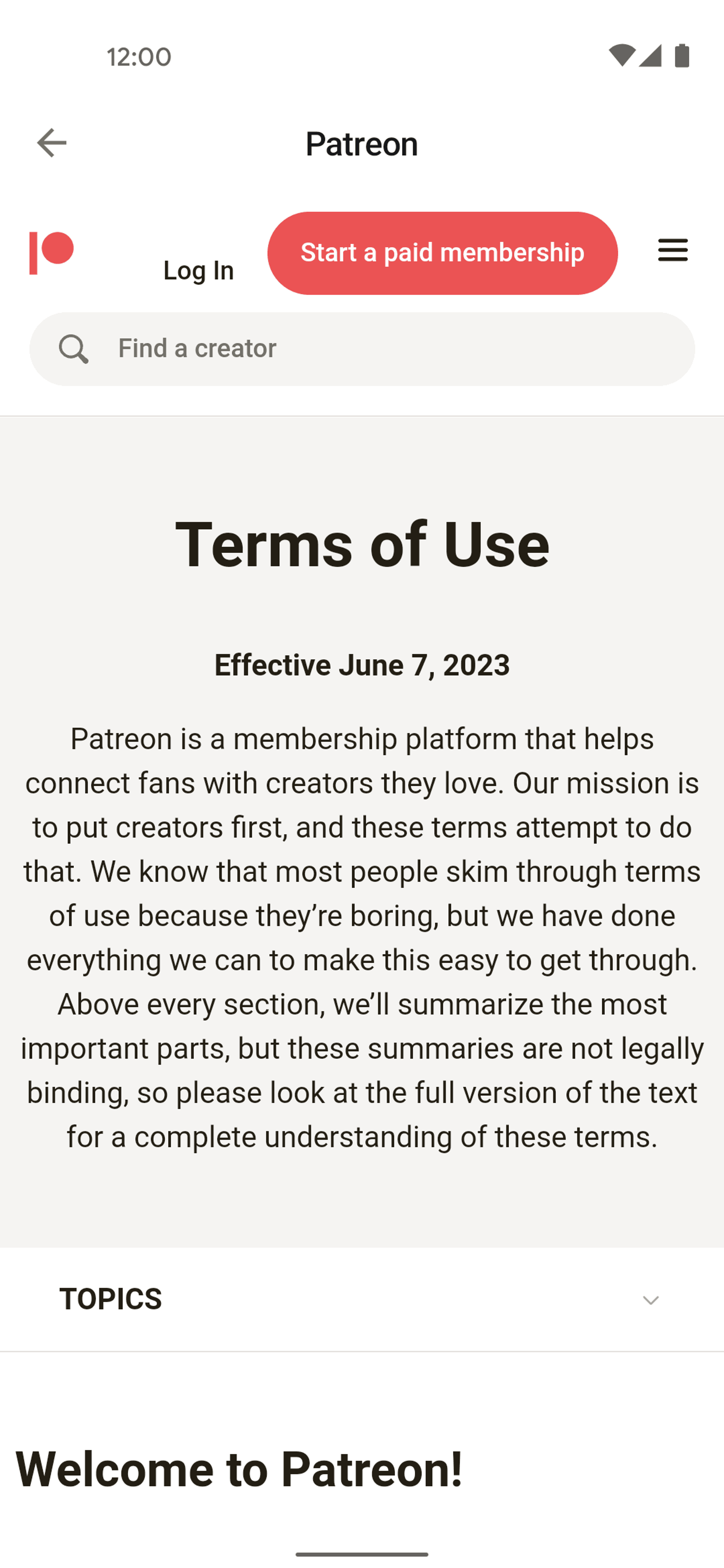 Patreon Android Social Networking interface screenshot 9