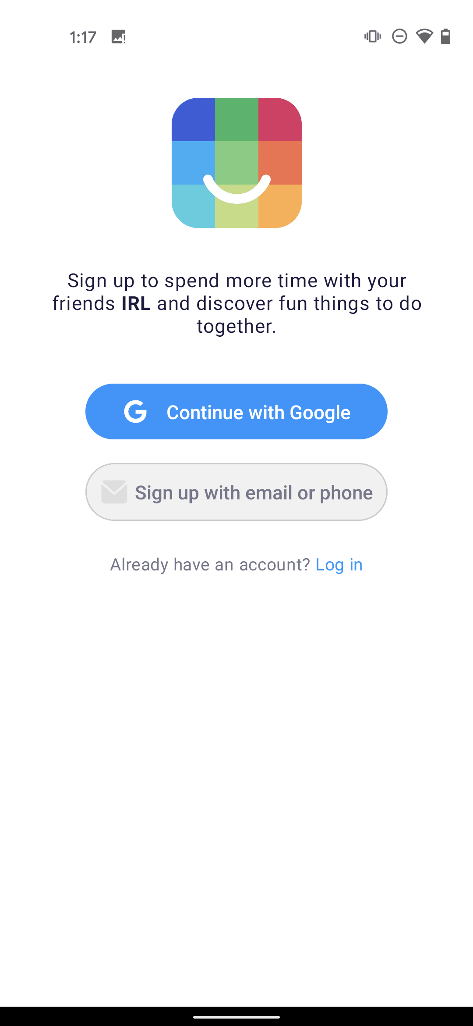 IRL Android Social Networking interface screenshot 2
