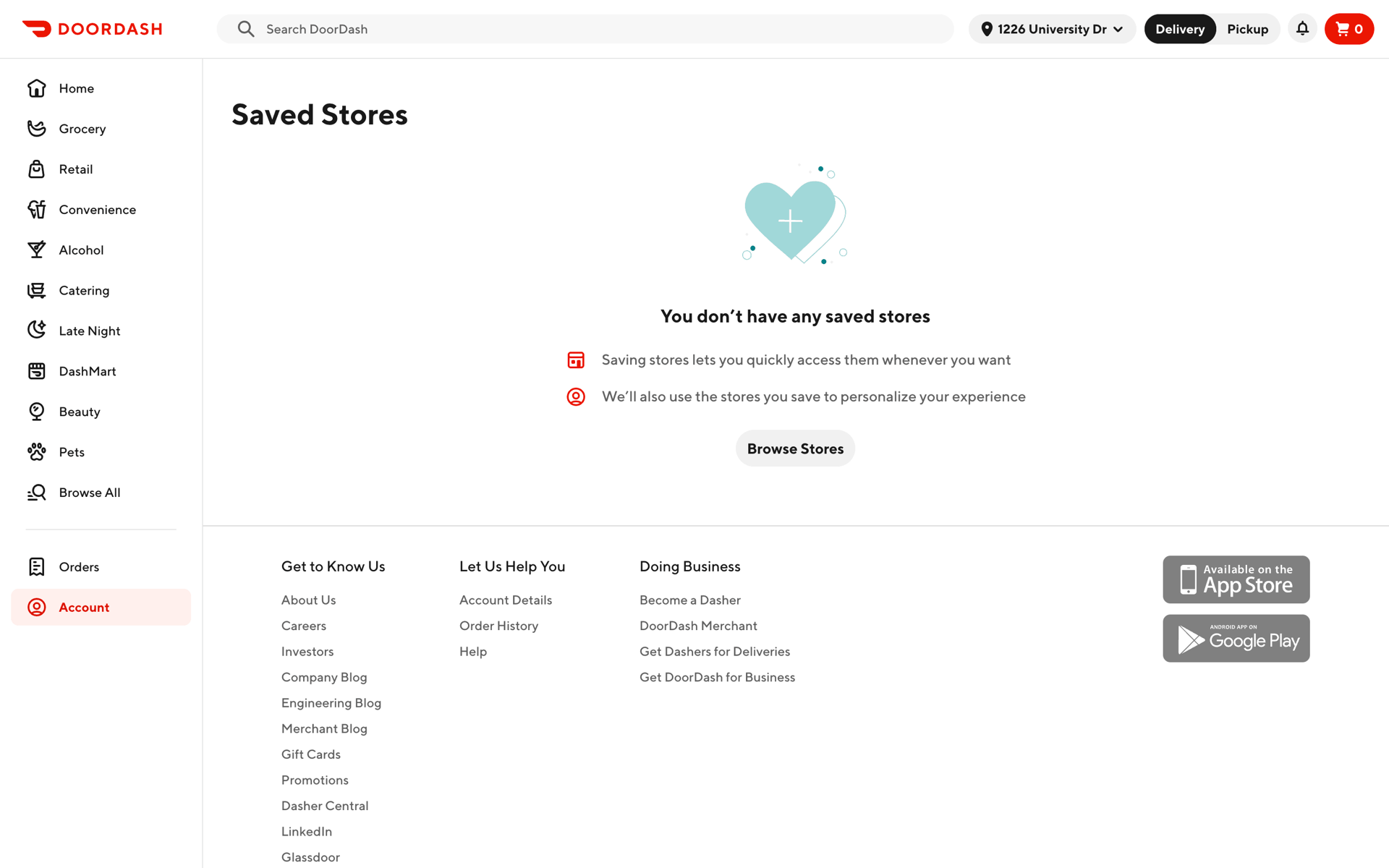DoorDash Web Shopping interface screenshot 5