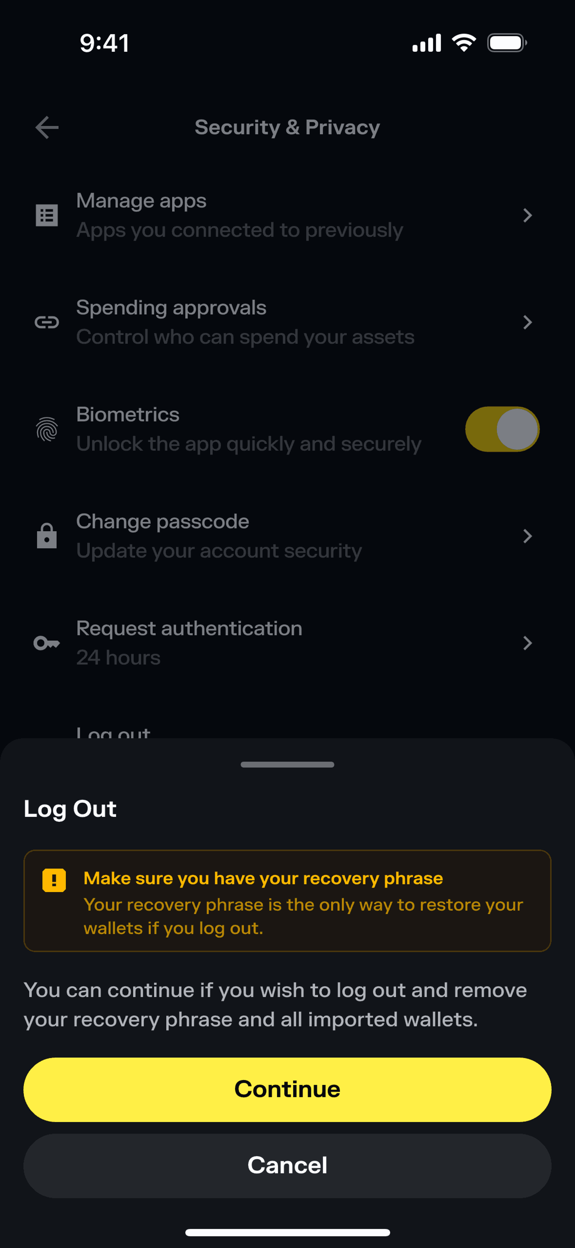 Solflare iOS Crypto & Web3 interface screenshot 22