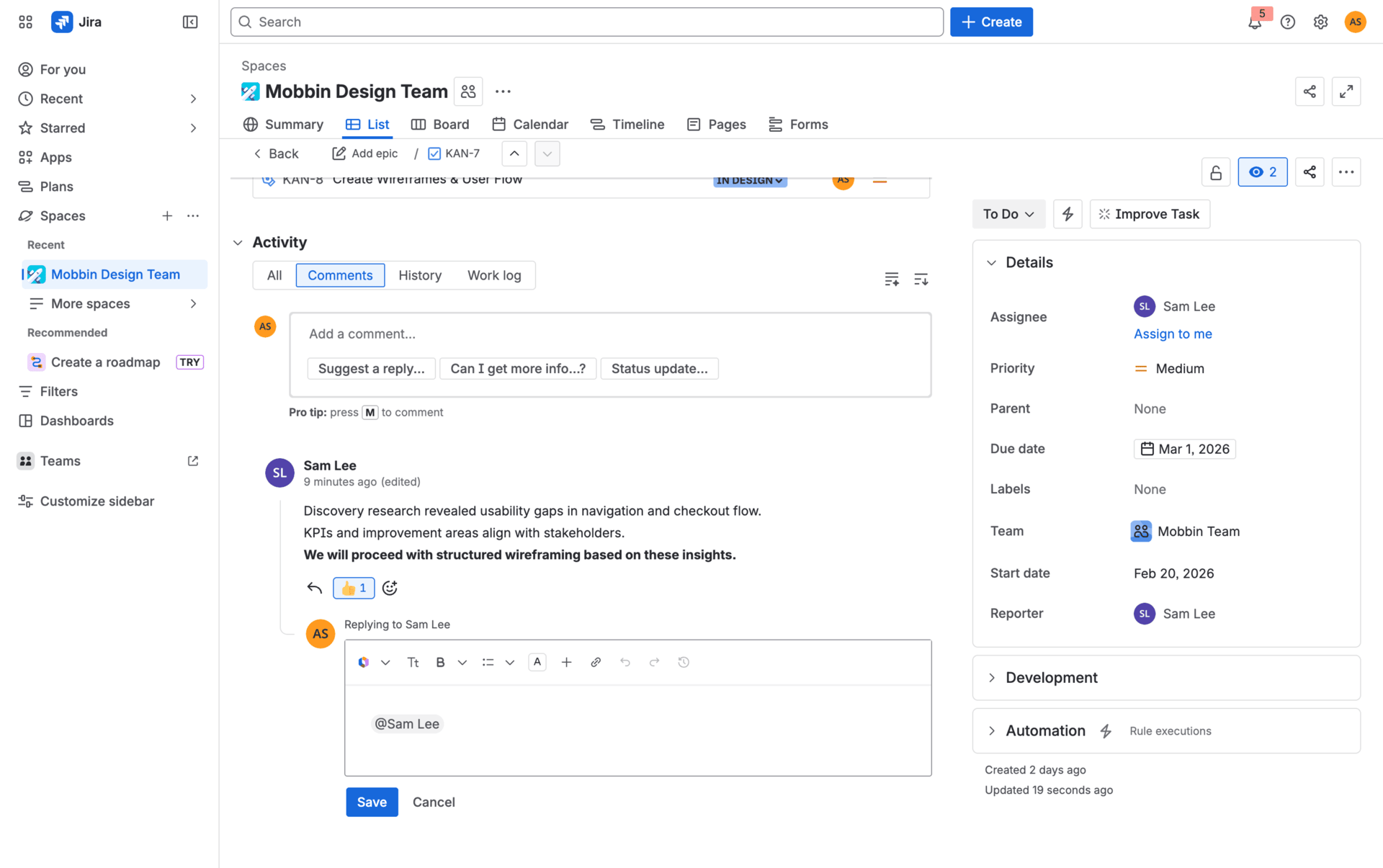 Jira Web Business interface screenshot 12