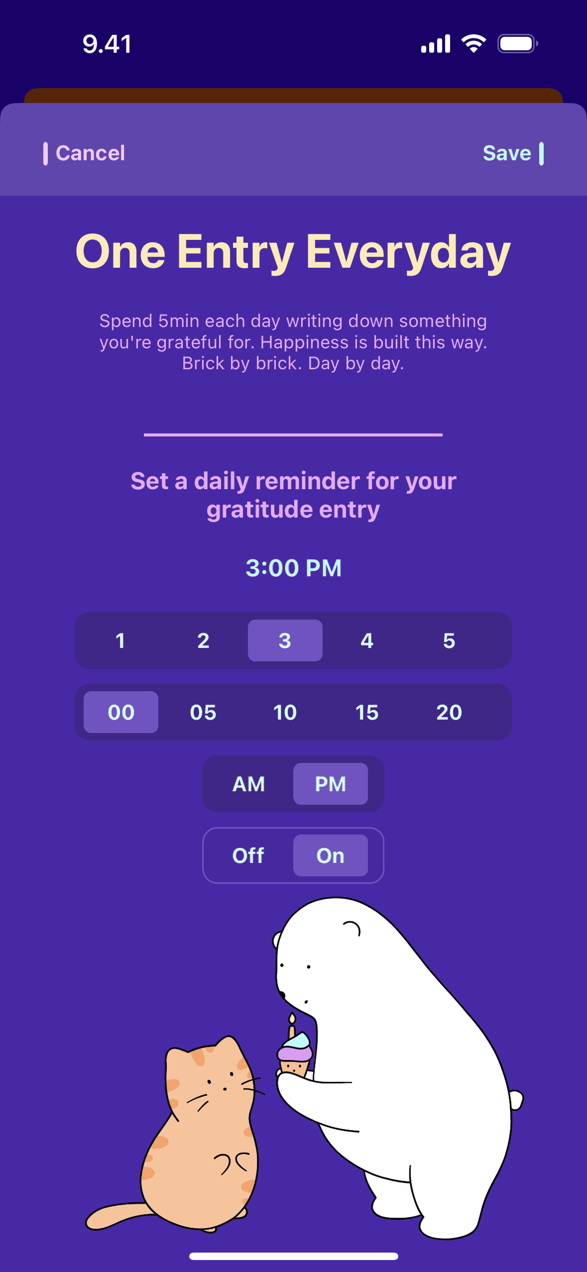 Bears Gratitude iOS Health & Fitness interface screenshot 19