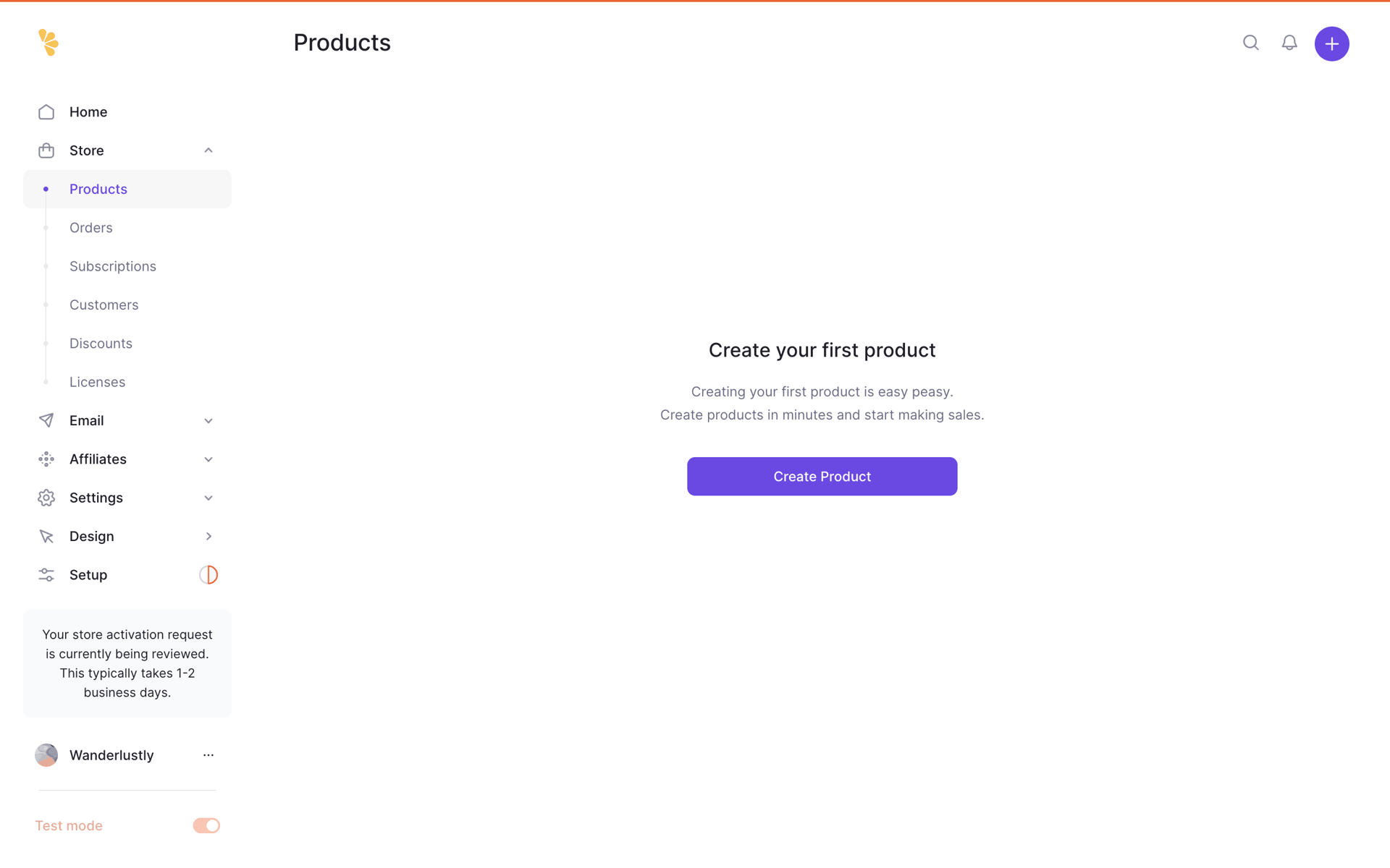 Lemon Squeezy Web Business interface screenshot 7