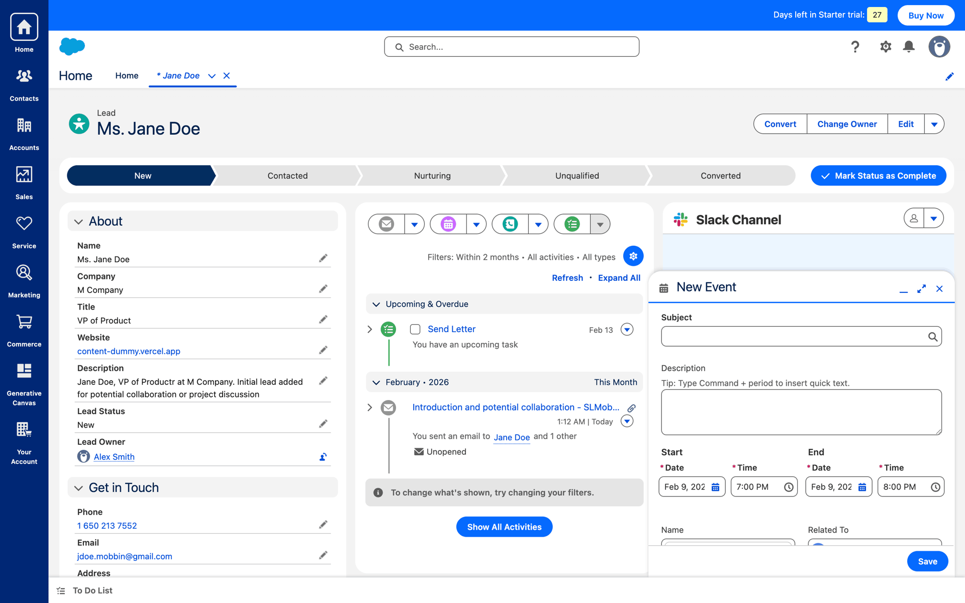 Salesforce Web Business interface screenshot 24