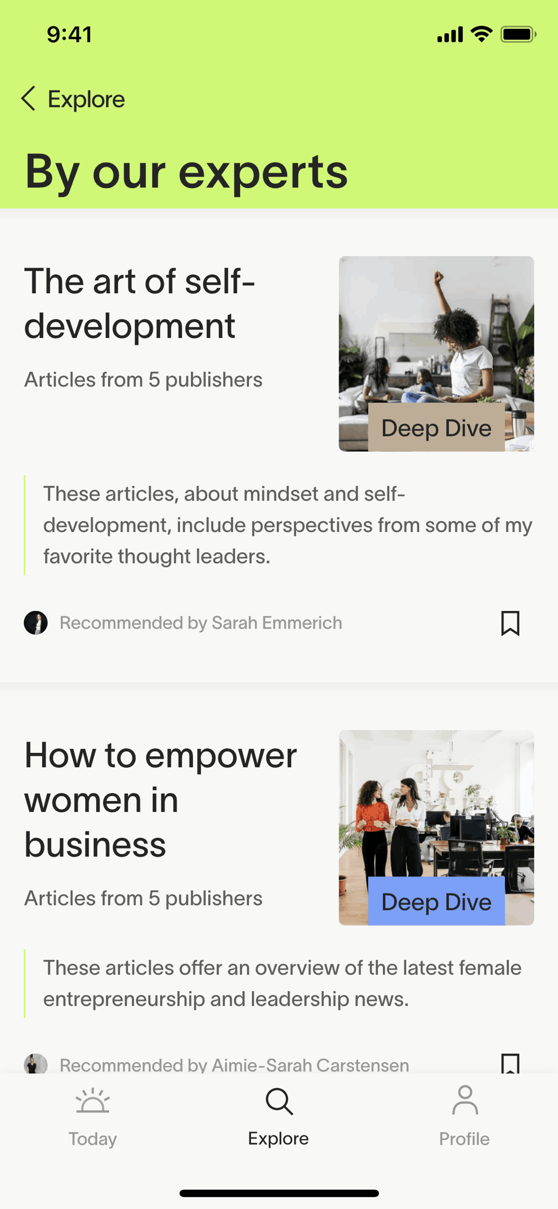 informed News iOS News interface screenshot 23