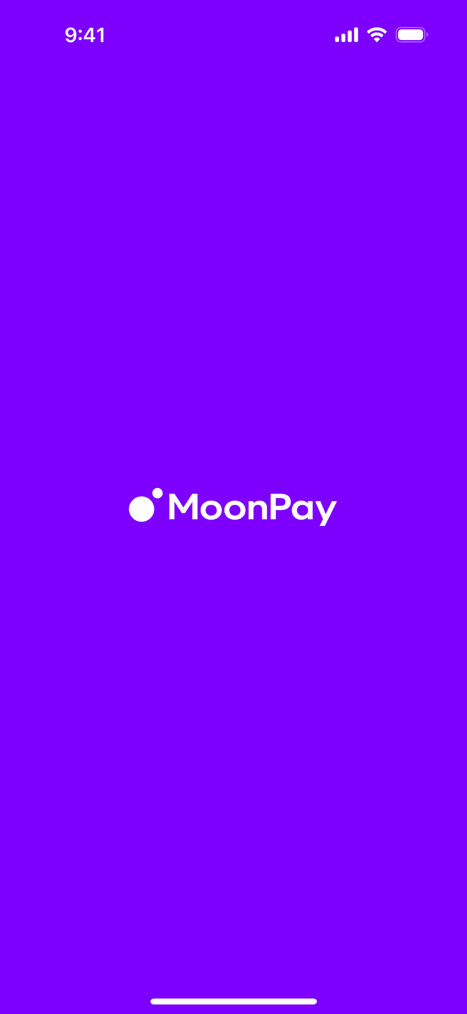 MoonPay iOS Crypto & Web3 interface screenshot 1