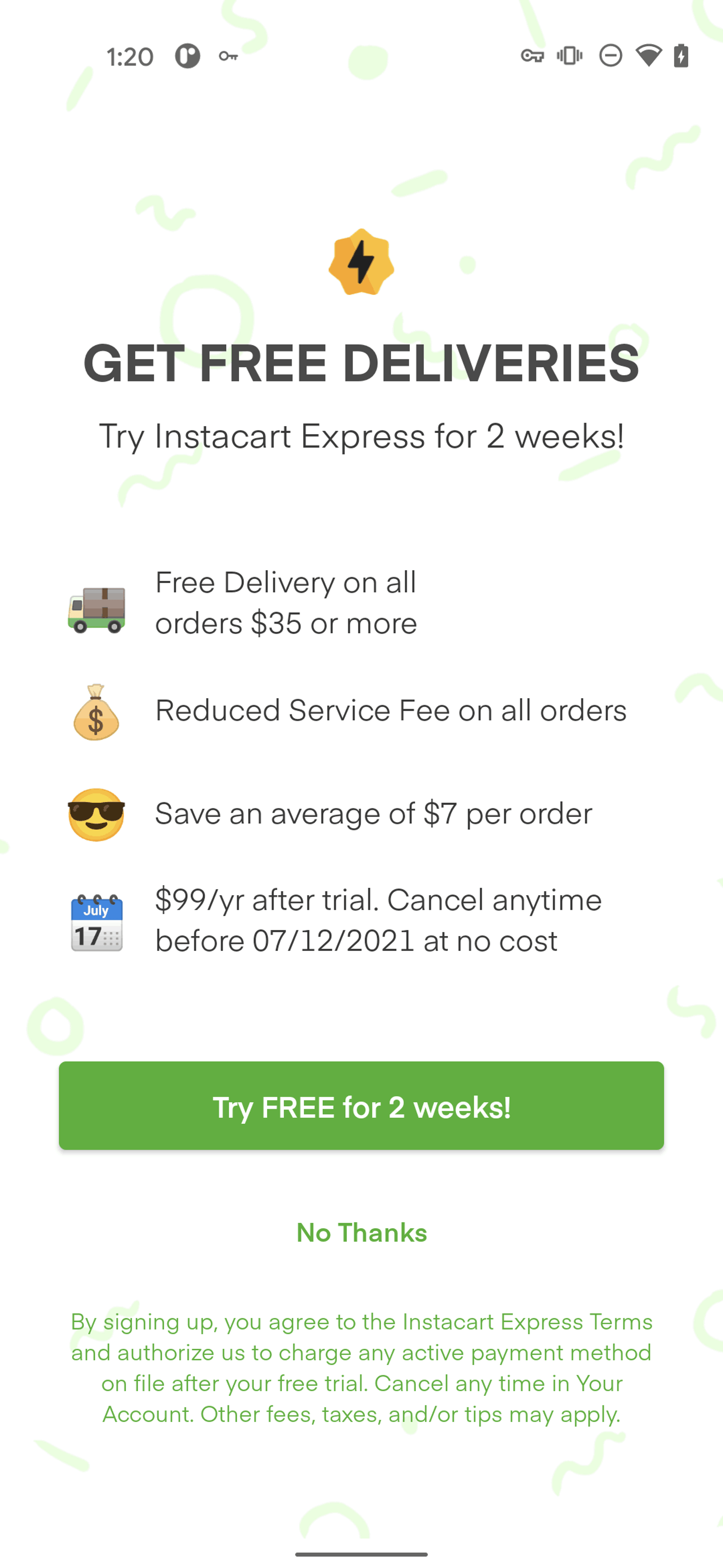 Instacart Android Food & Drink interface screenshot 16