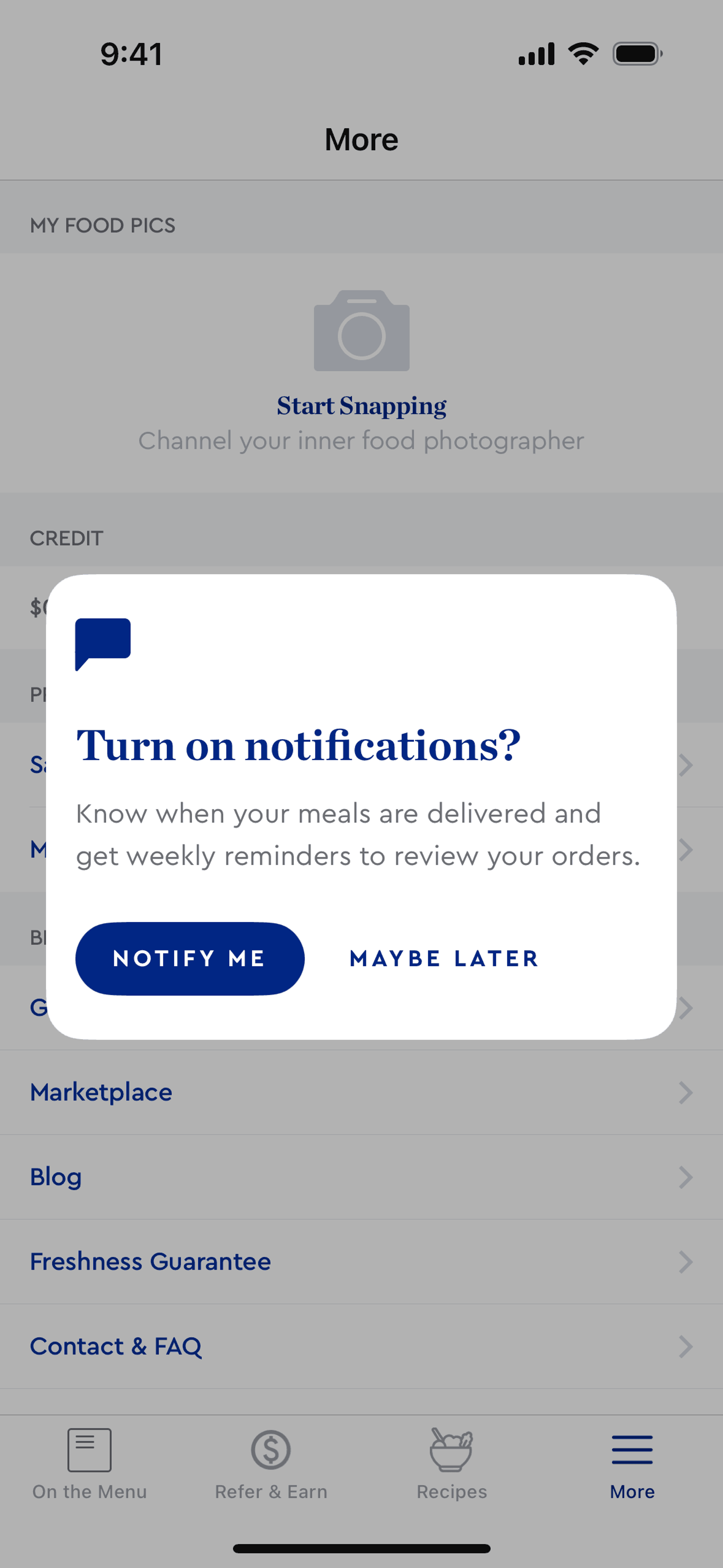 Blue Apron iOS Shopping interface screenshot 5