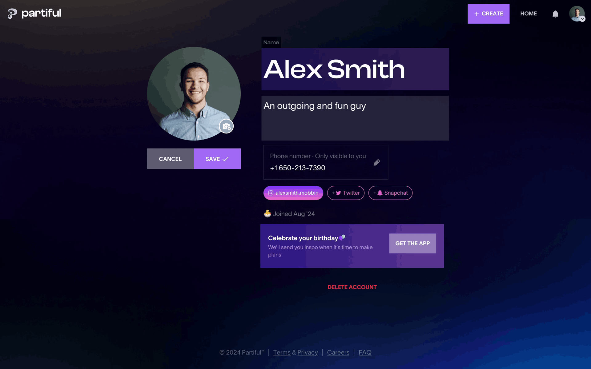 Partiful Web Lifestyle interface screenshot 18
