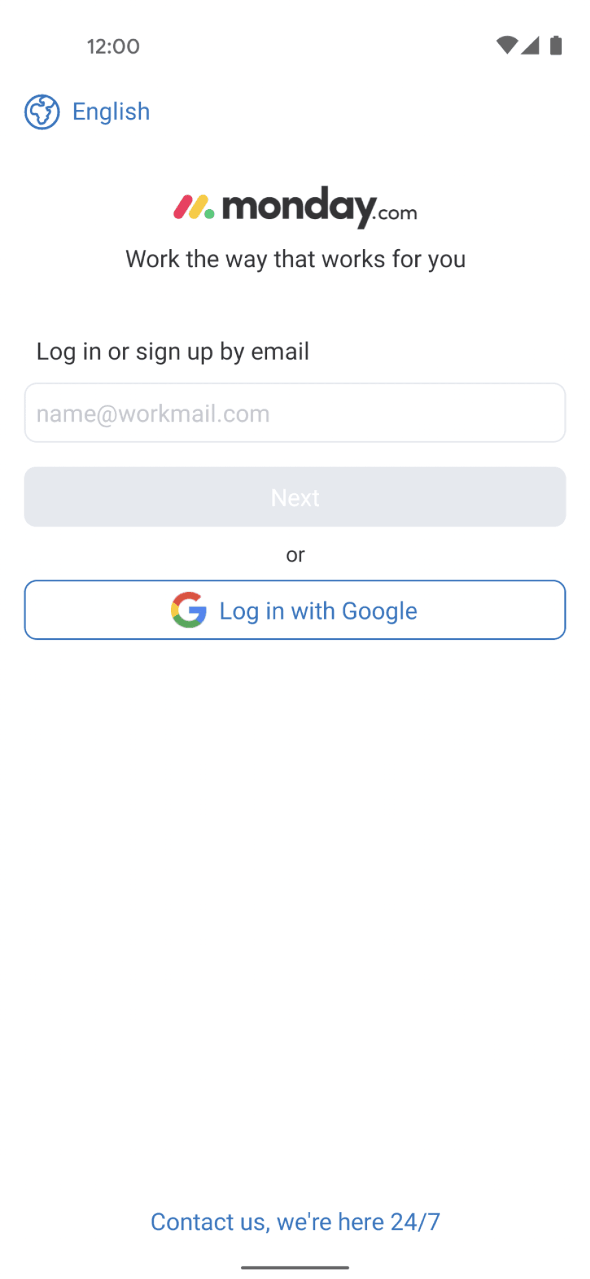 monday.com Android Collaboration interface screenshot 2