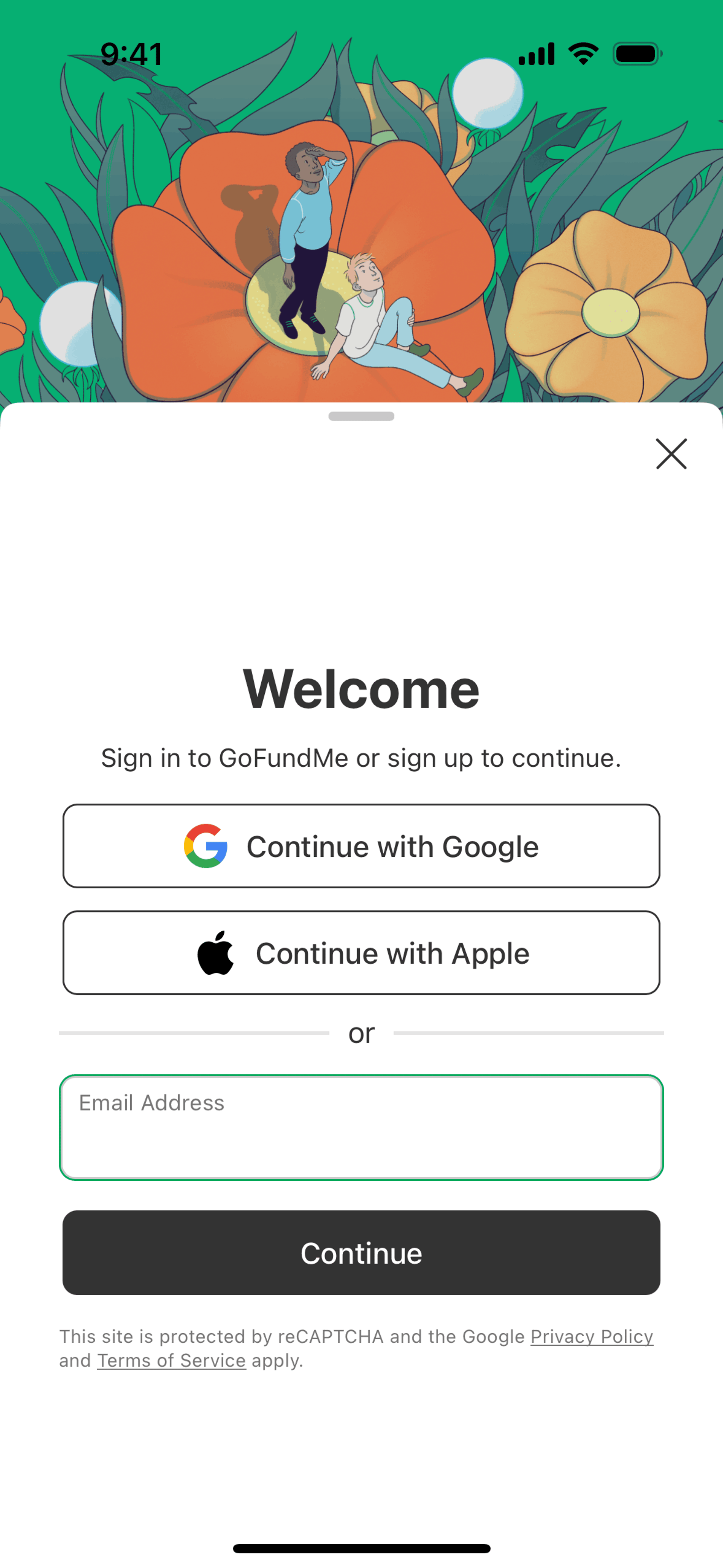 GoFundMe iOS Social Networking interface screenshot 9