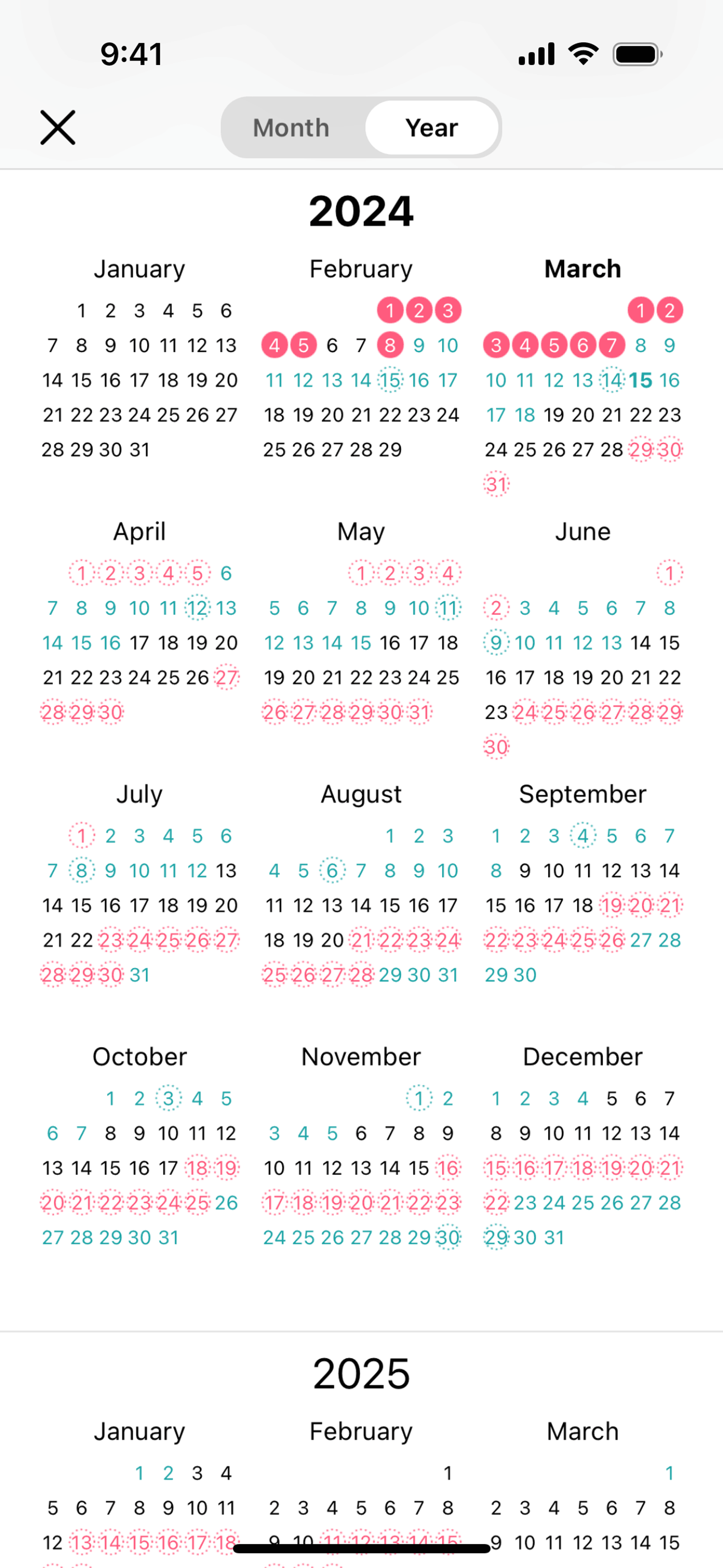 Flo iOS Health & Fitness interface screenshot 10