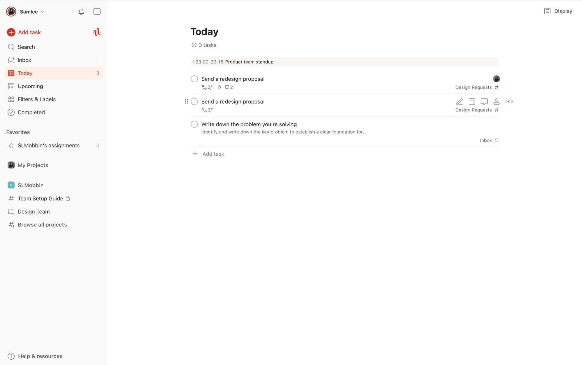 Todoist Web Collaboration interface screenshot 13