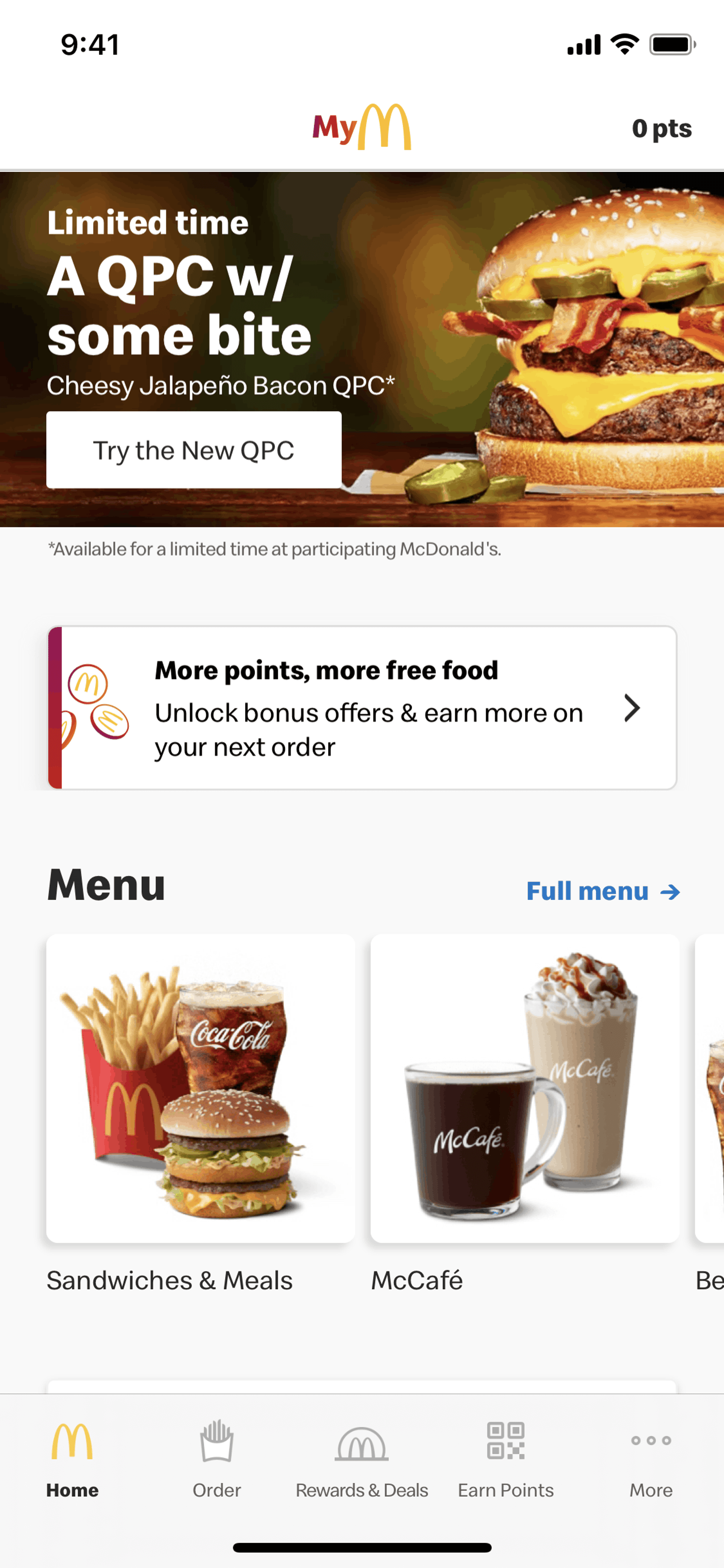 McDonald's iOS Food & Drink interface screenshot 23